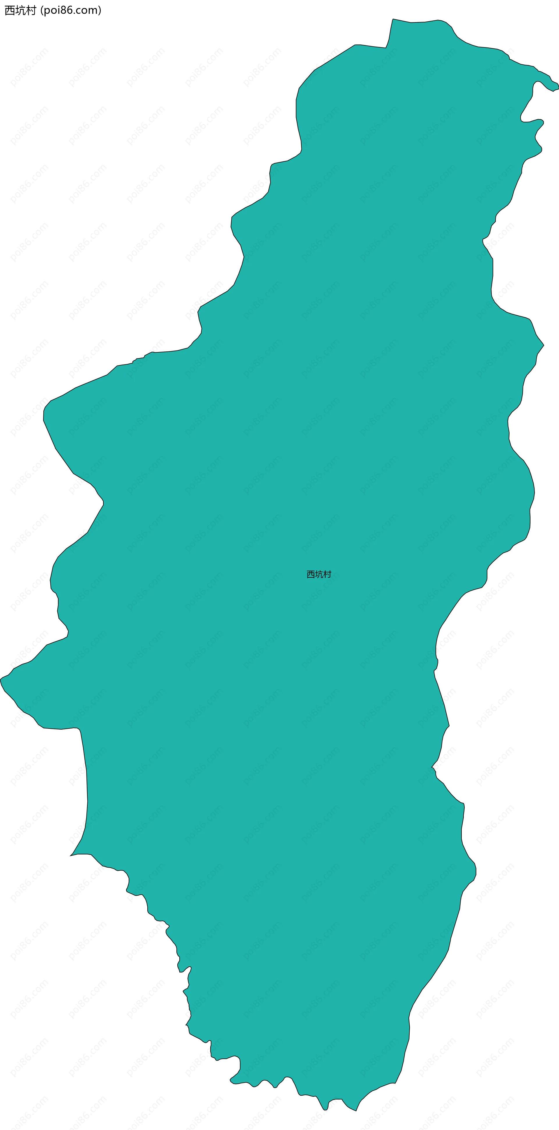 西坑村边界地图