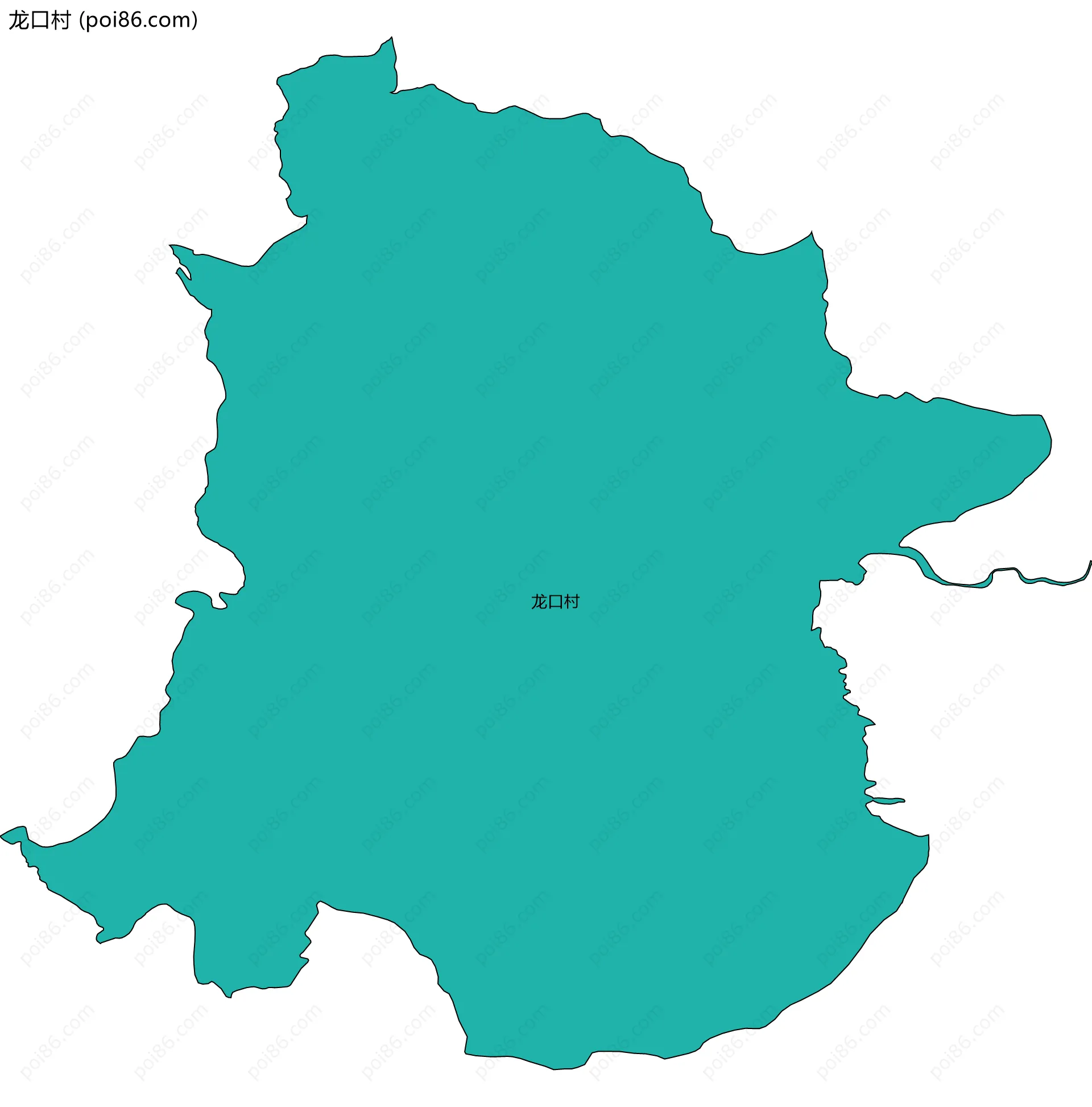 龙口村边界地图
