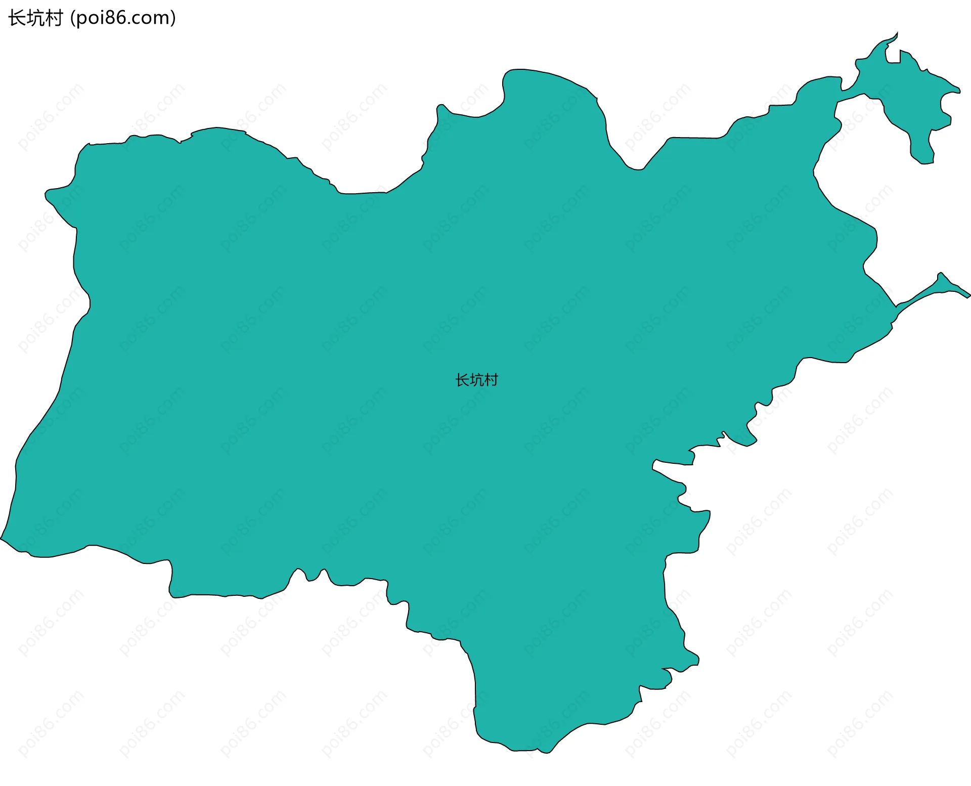 长坑村边界地图