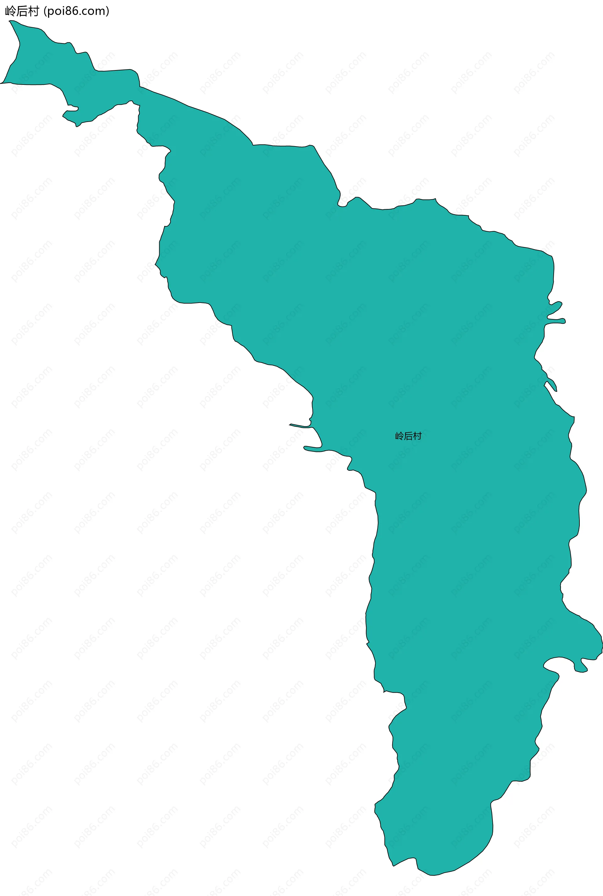 岭后村边界地图