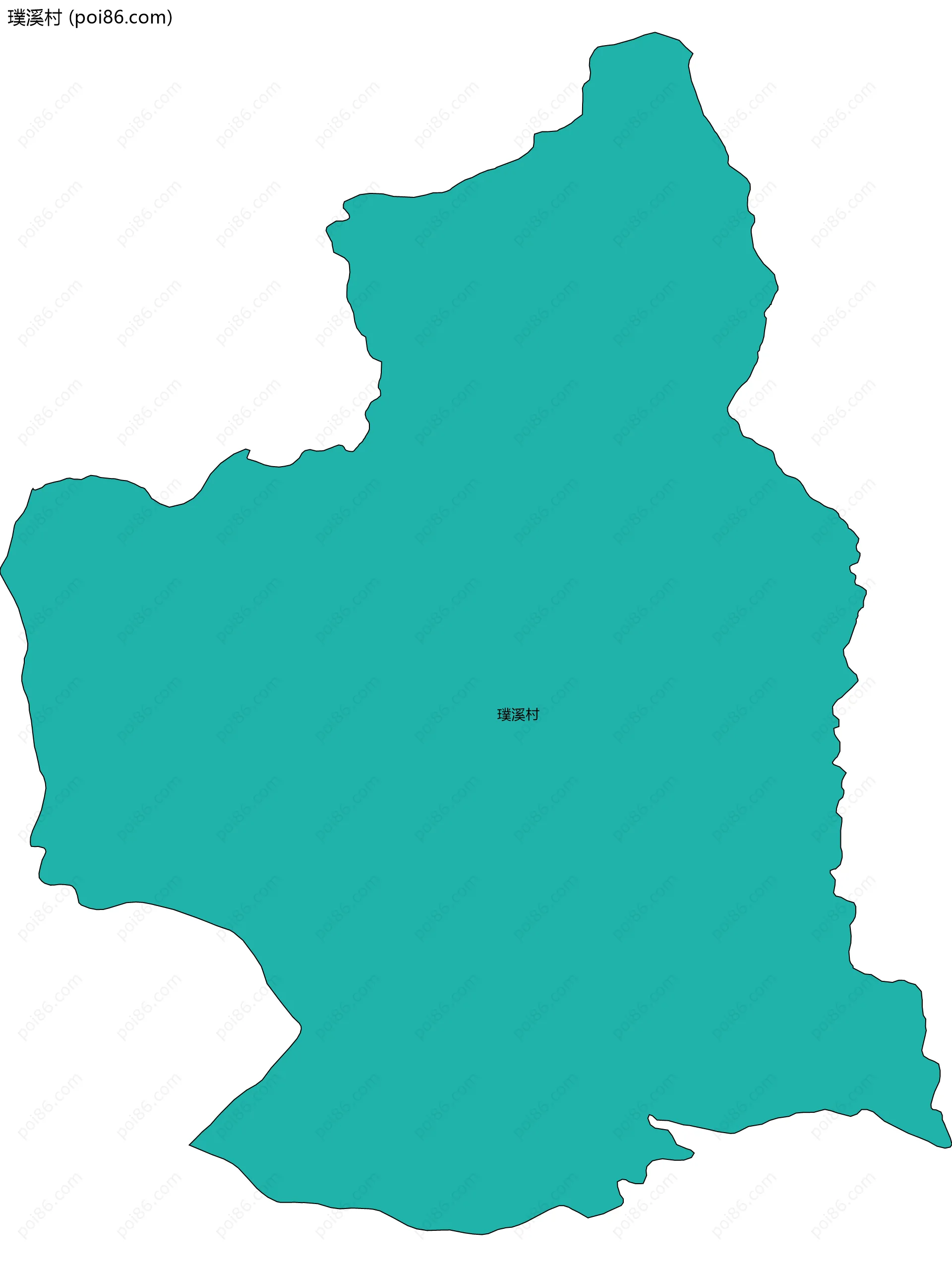 璞溪村边界地图