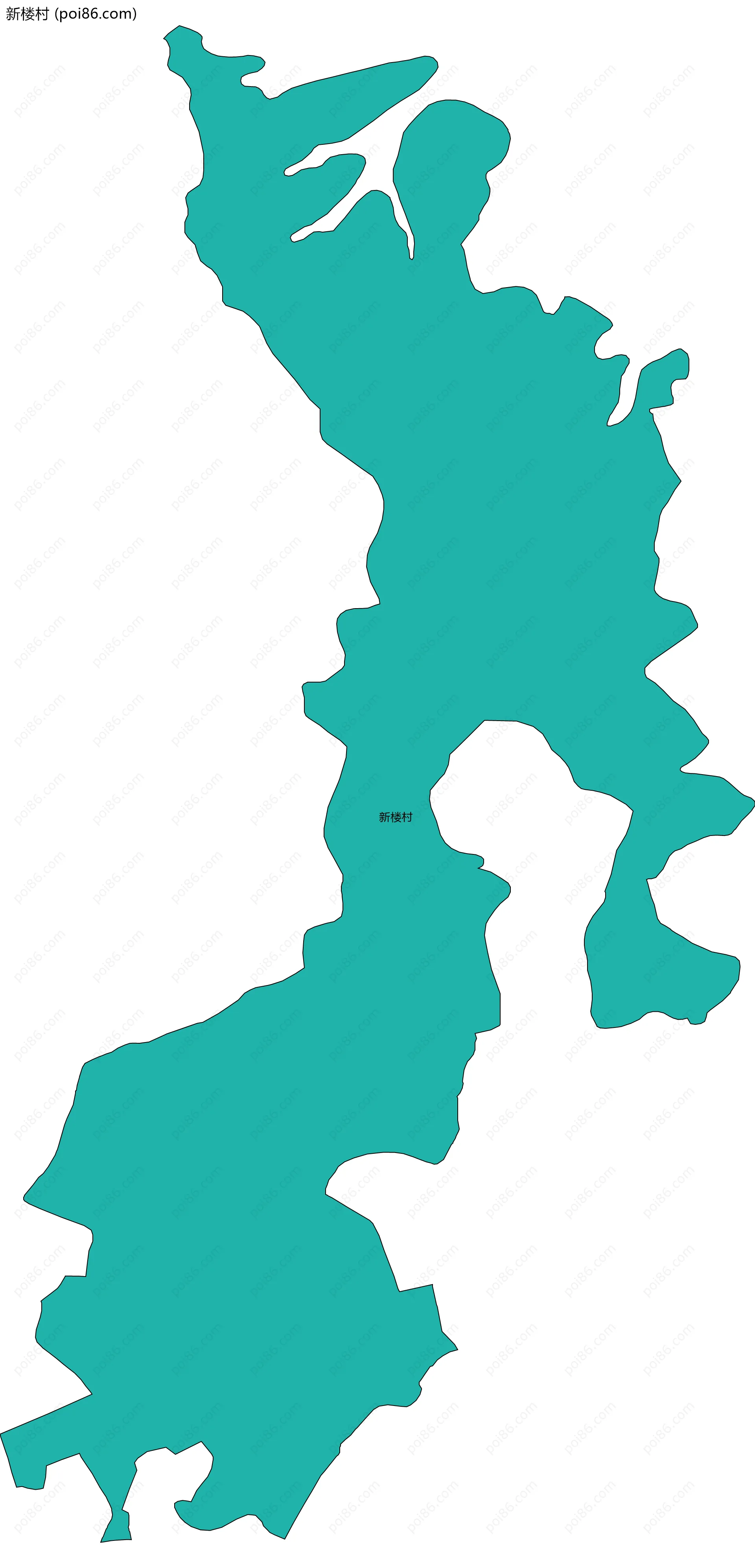 新楼村边界地图