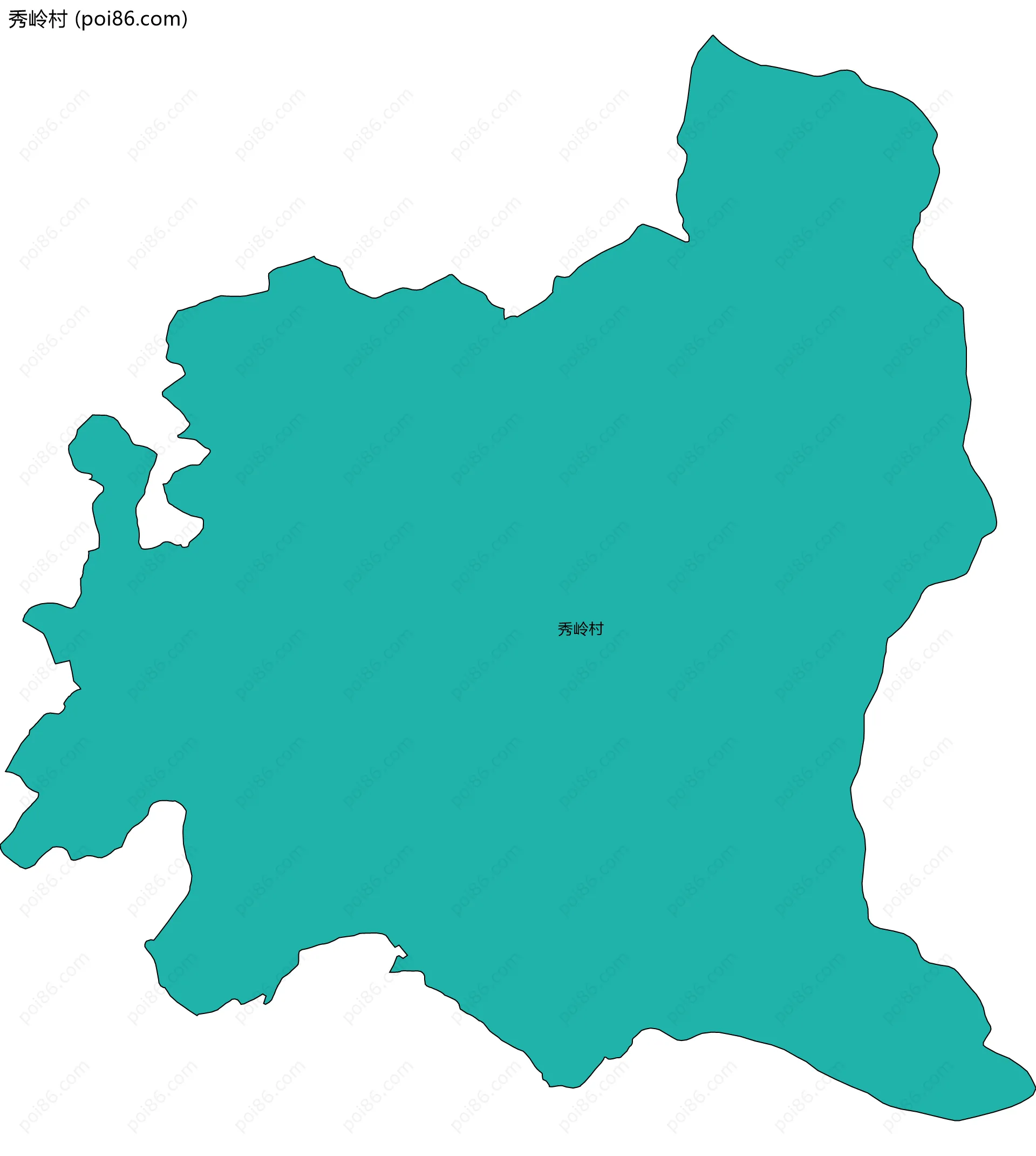 秀岭村边界地图