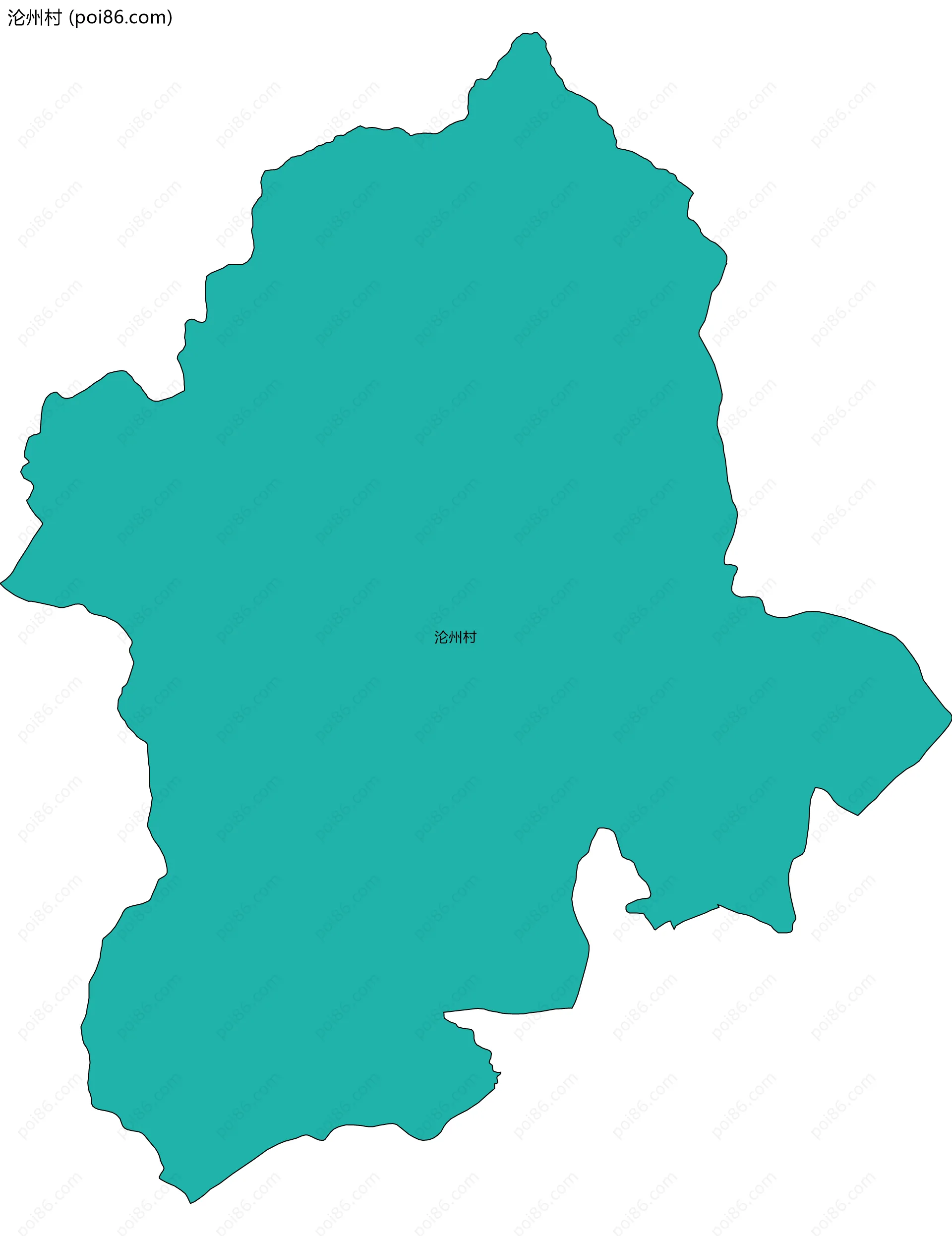 沦州村边界地图