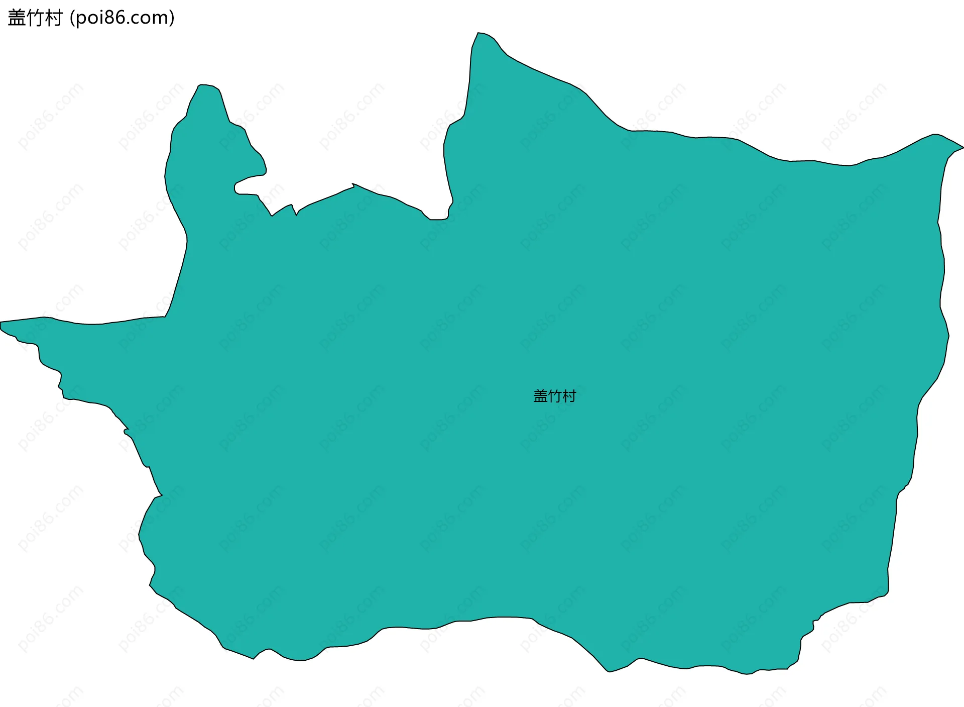 盖竹村边界地图