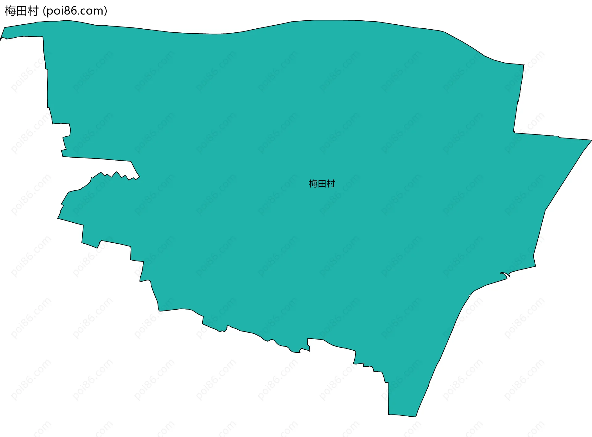 梅田村边界地图
