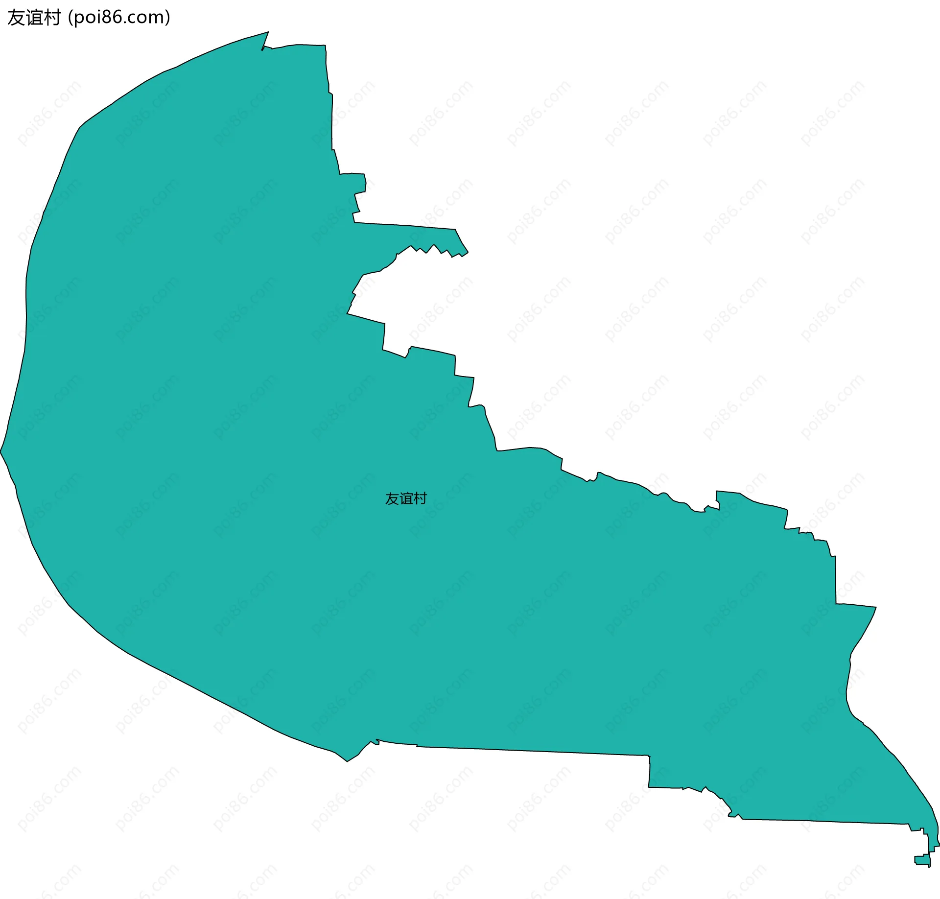 友谊村边界地图