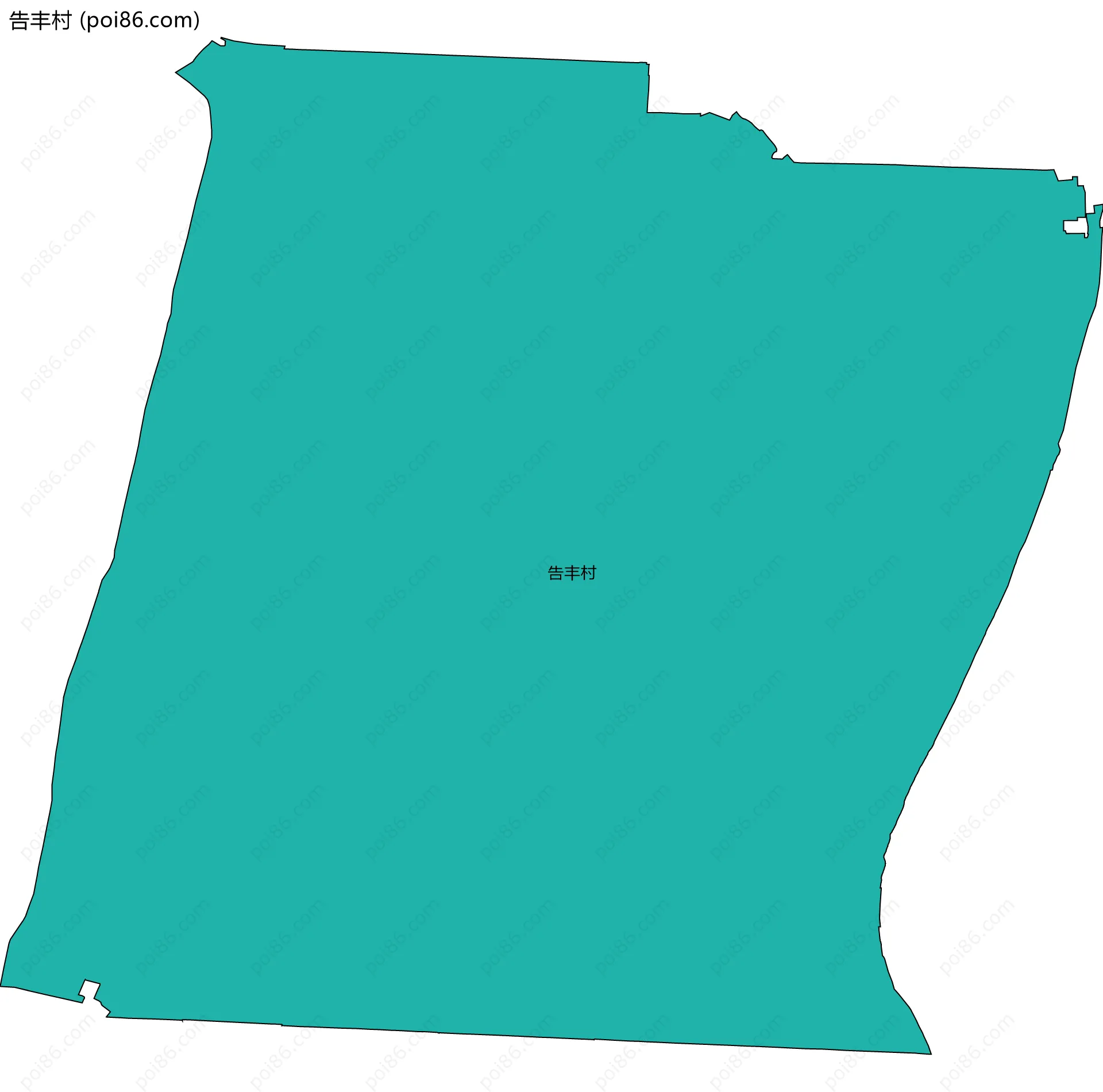 告丰村边界地图