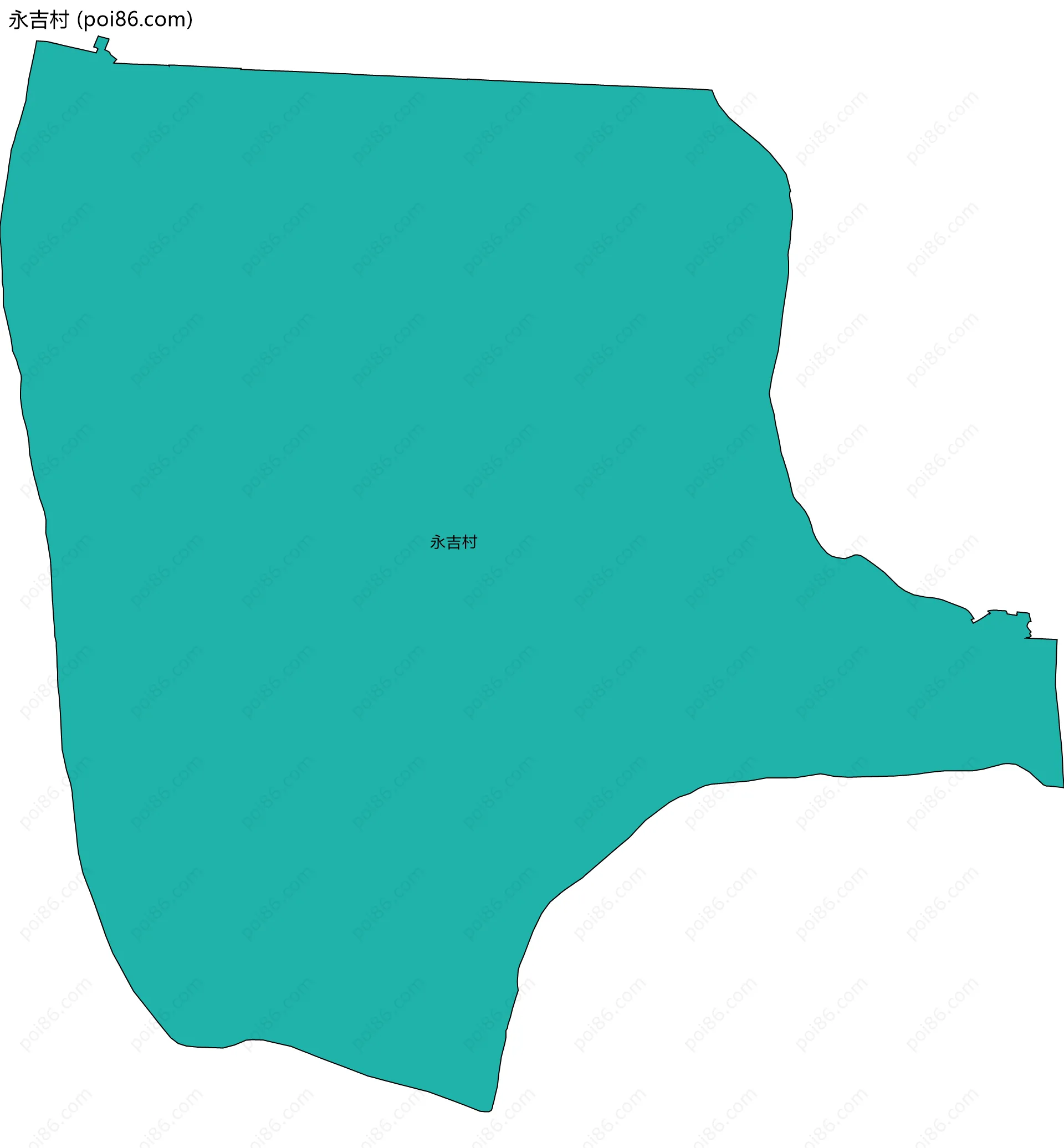 永吉村边界地图