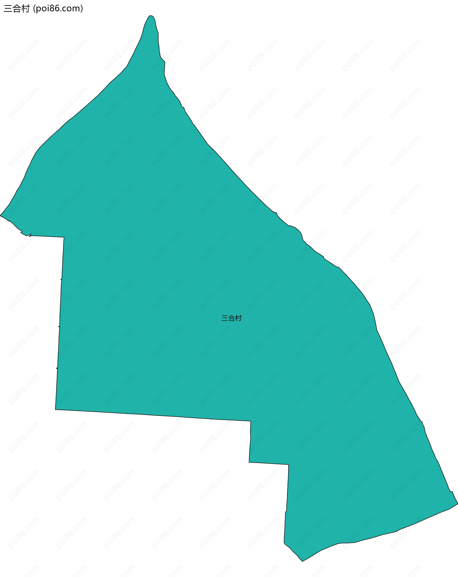 三合村边界地图