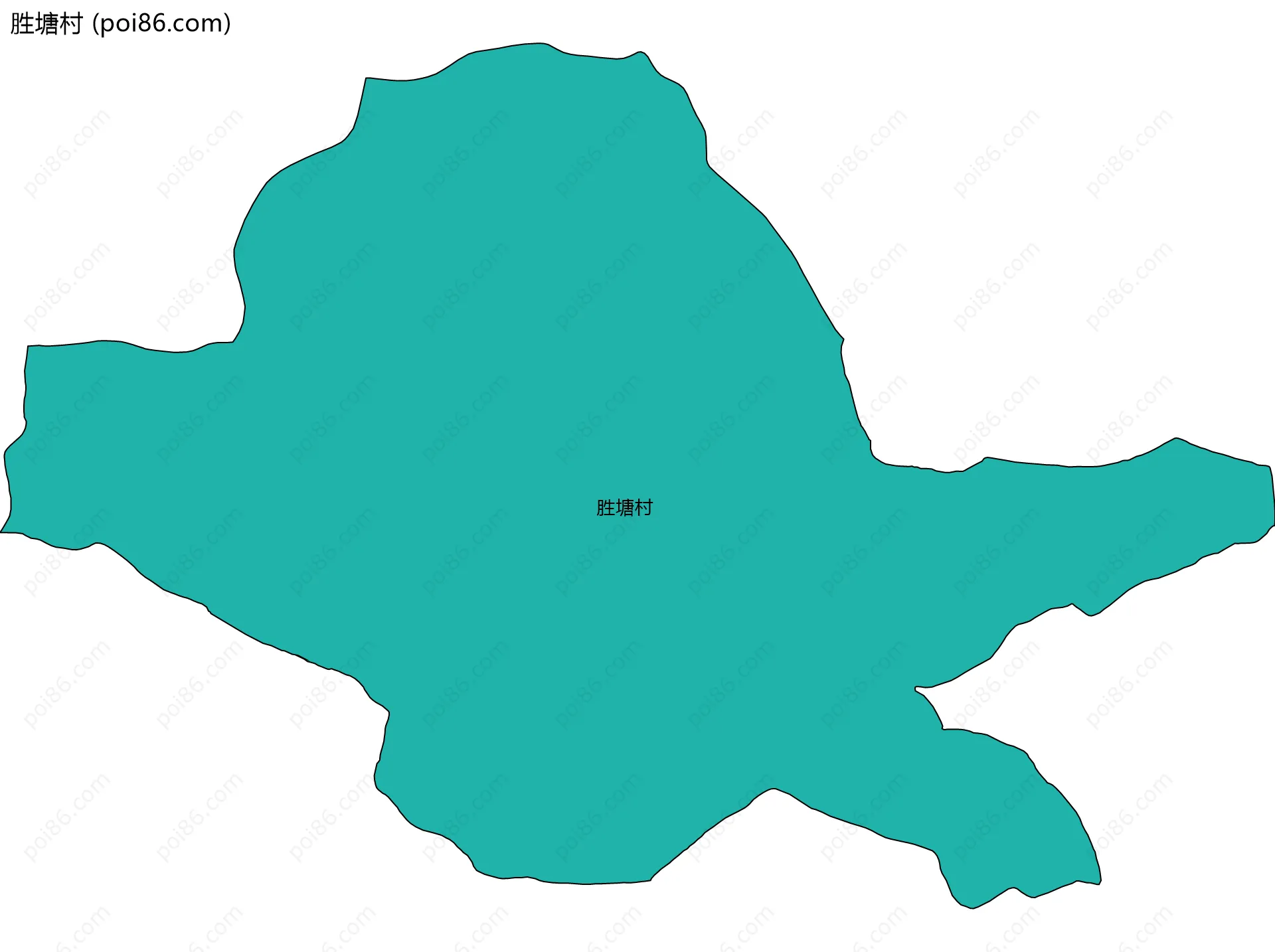 胜塘村边界地图