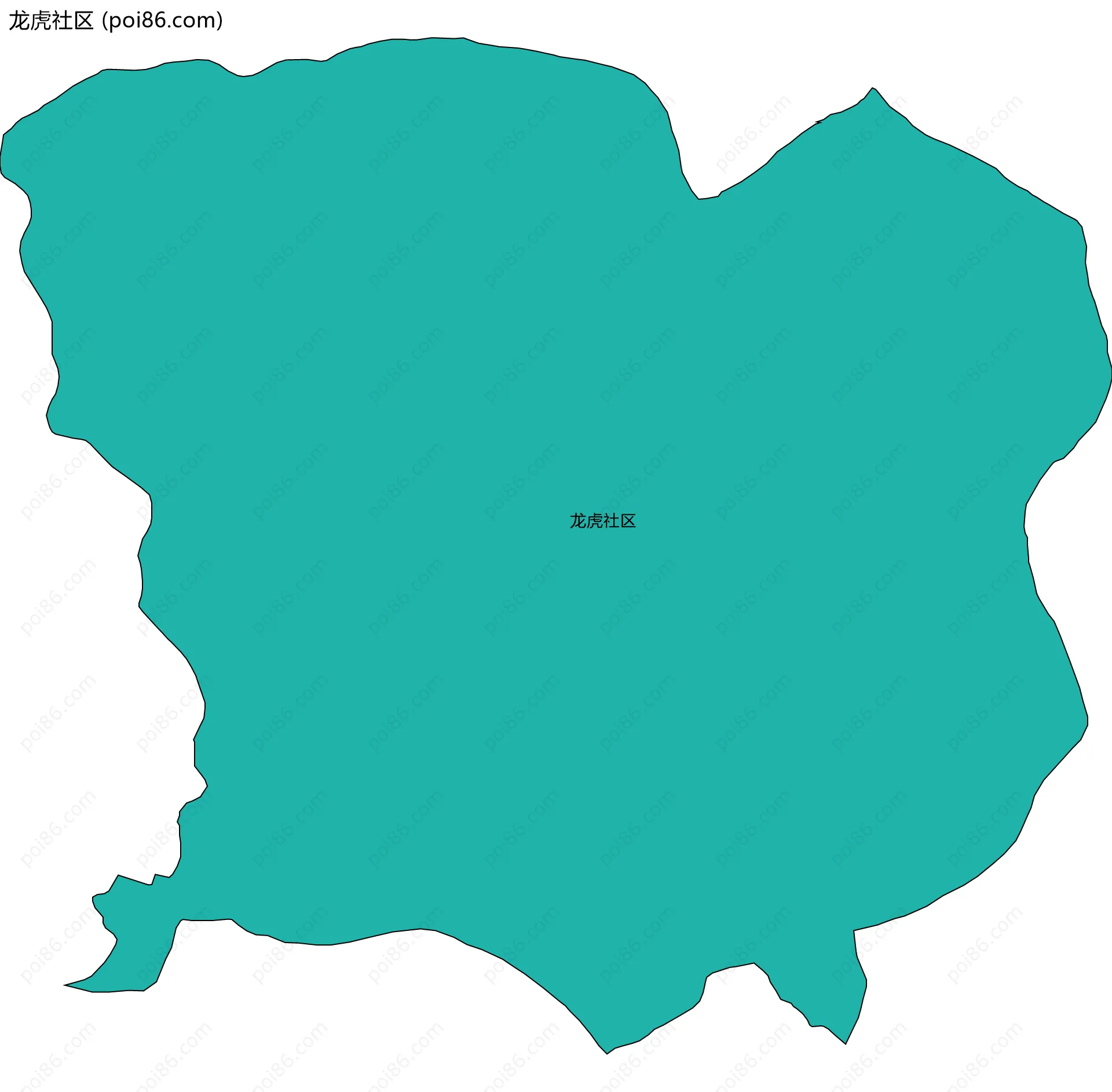 龙虎社区边界地图