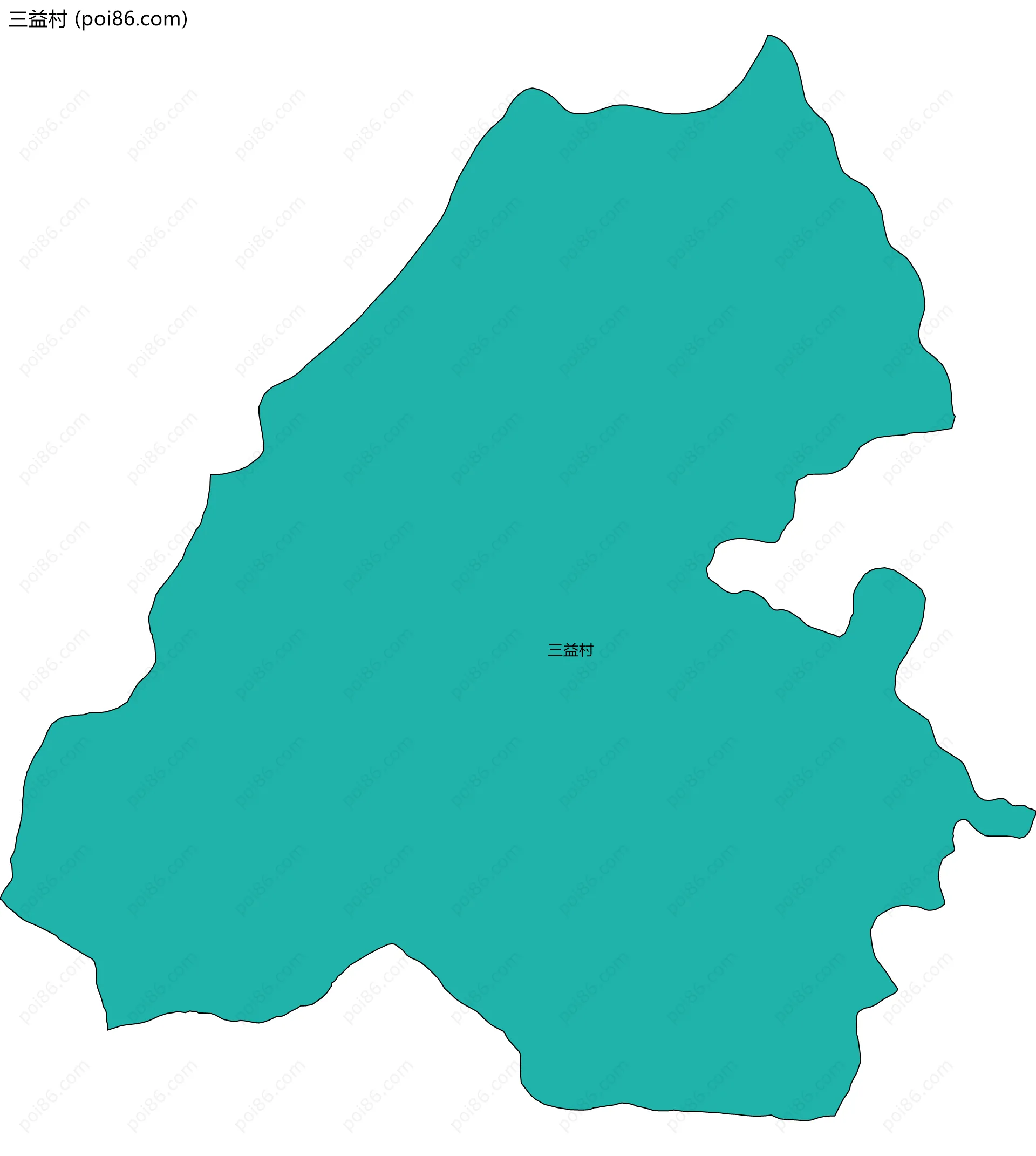 三益村边界地图