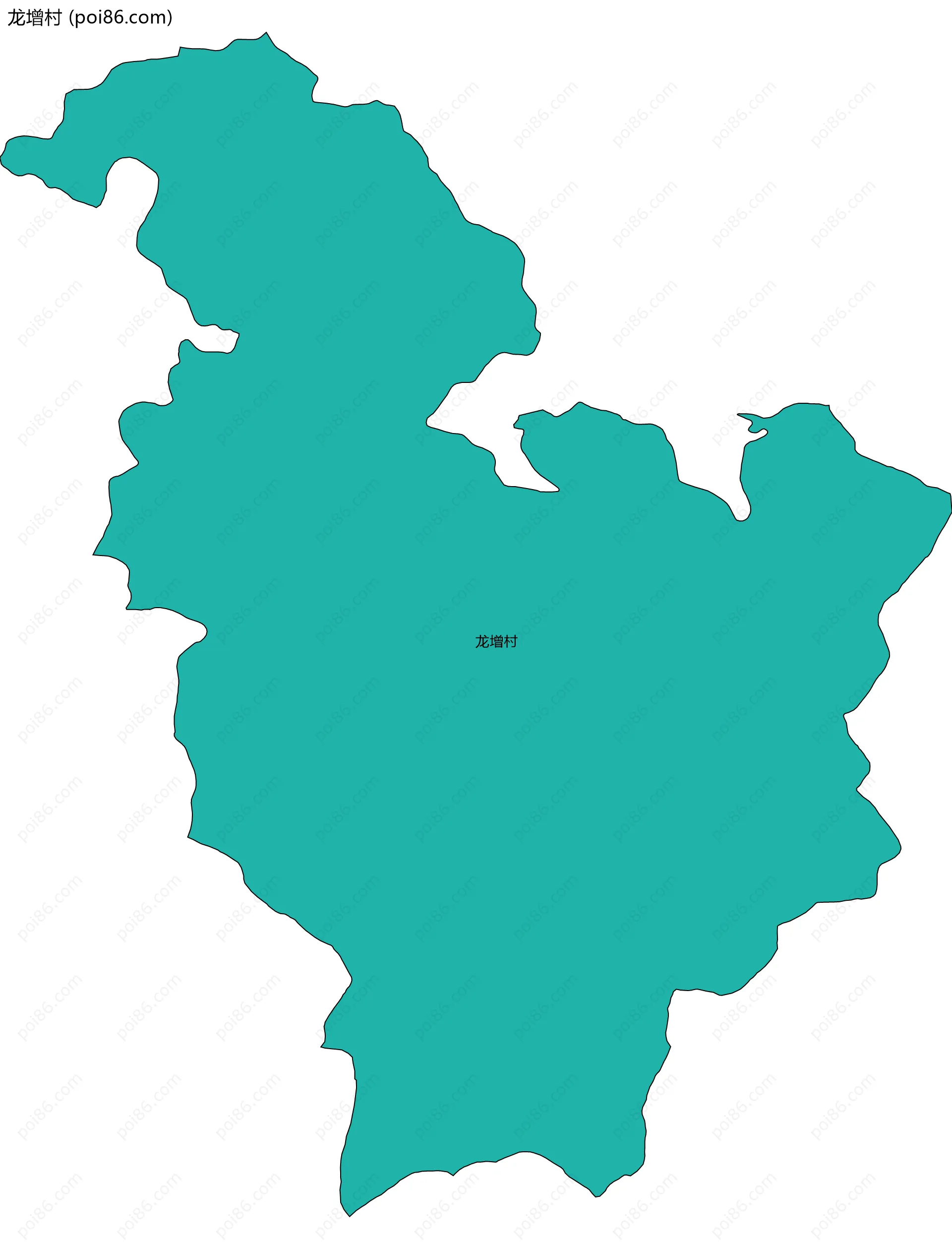 龙增村边界地图