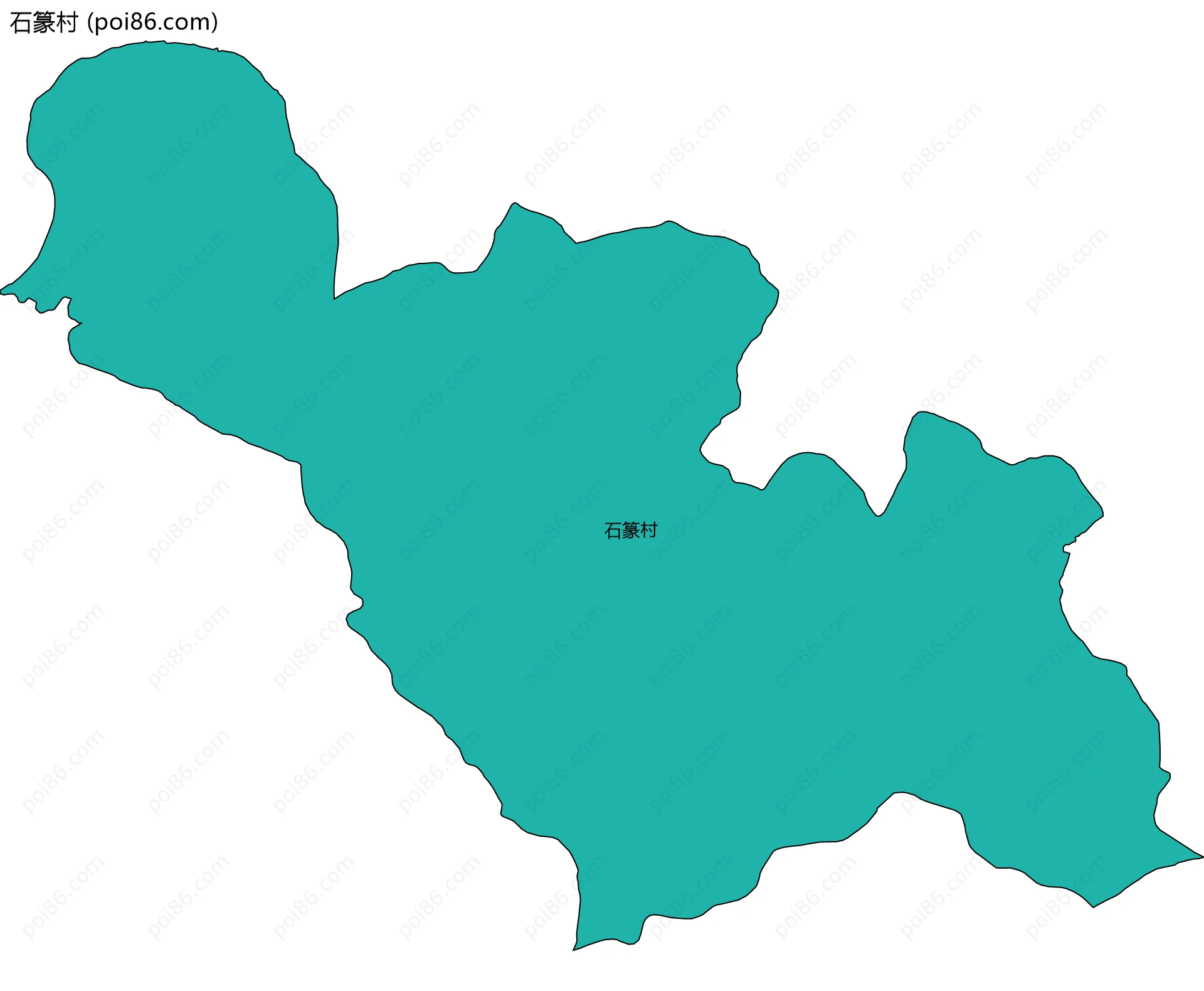 石篆村边界地图