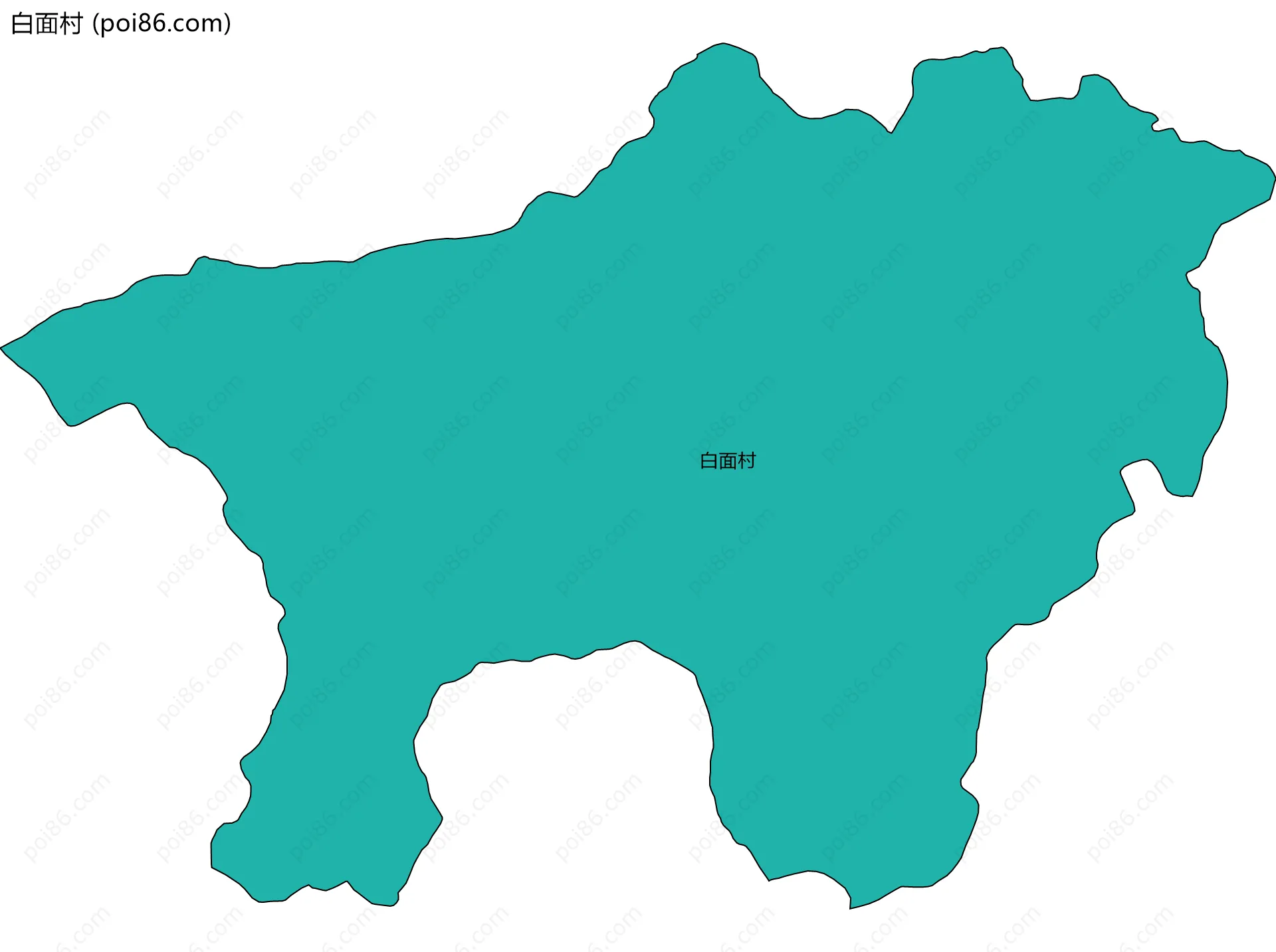 白面村边界地图