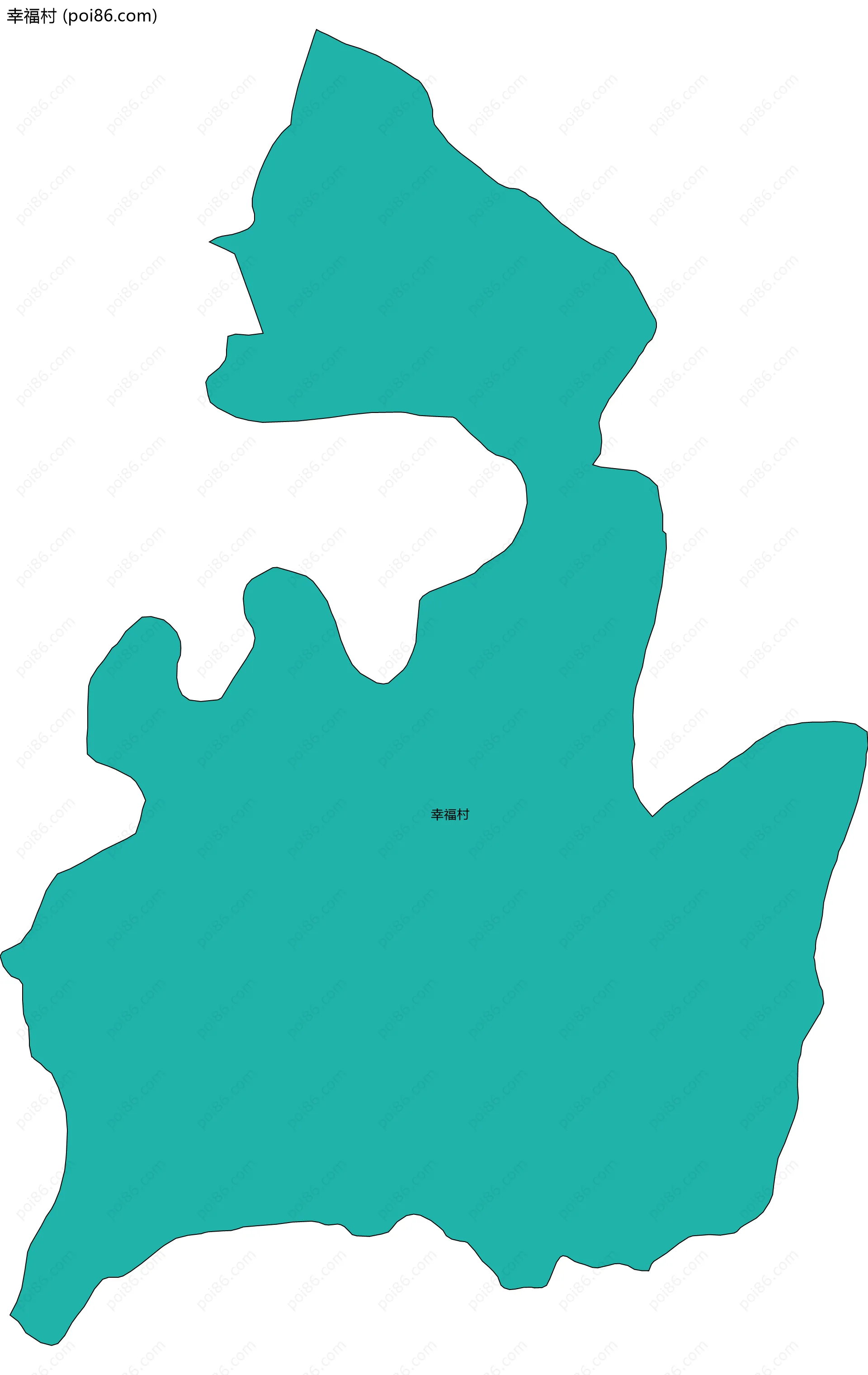 幸福村边界地图