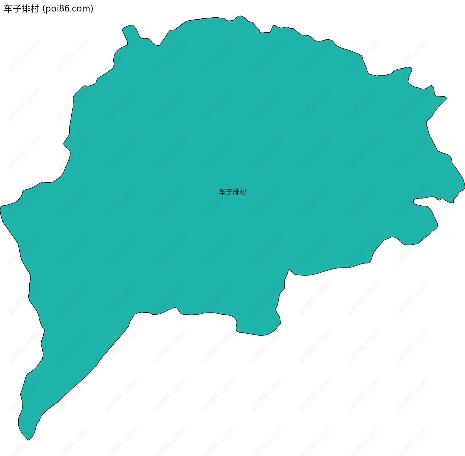 车子排村边界地图