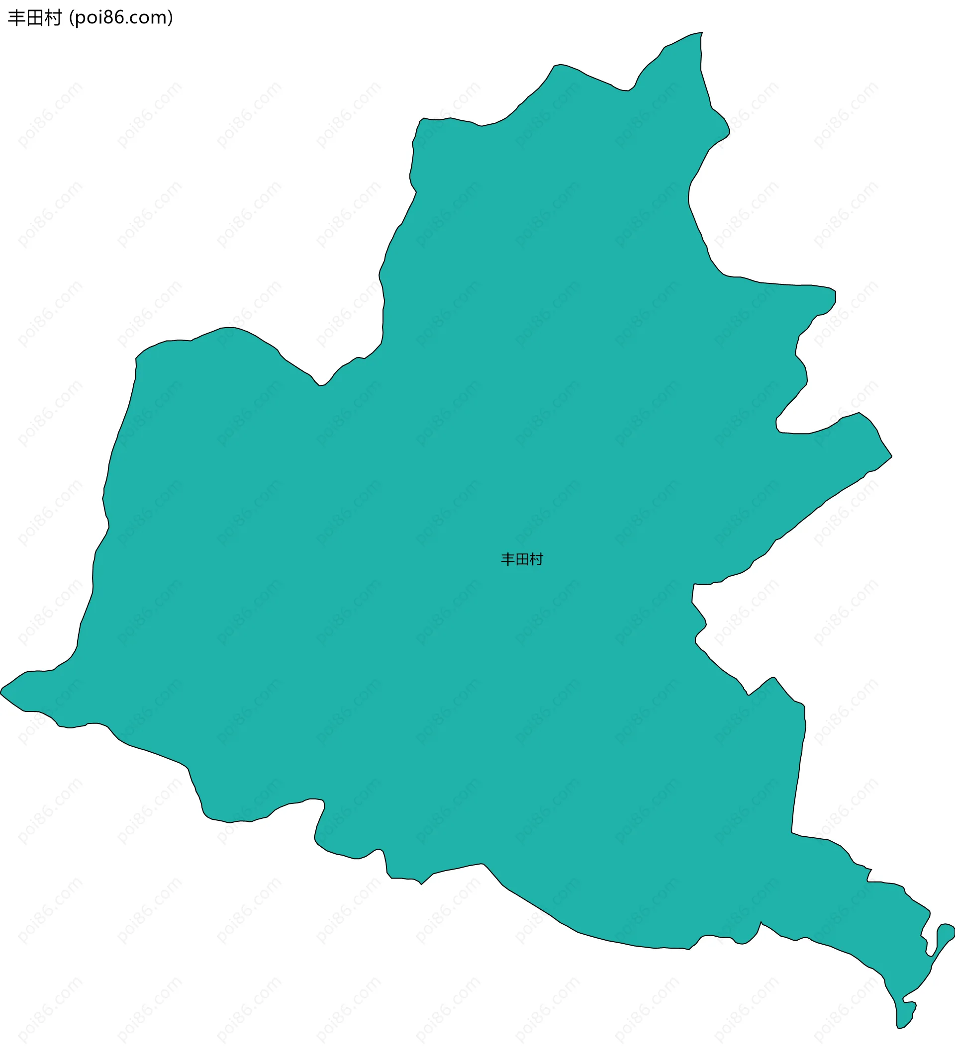 丰田村边界地图