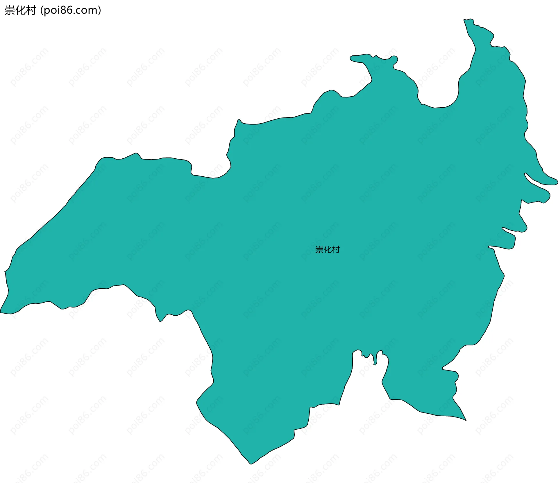 崇化村边界地图