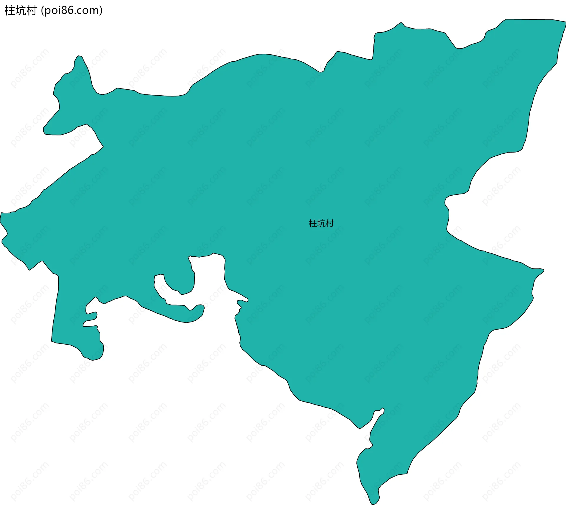 柱坑村边界地图