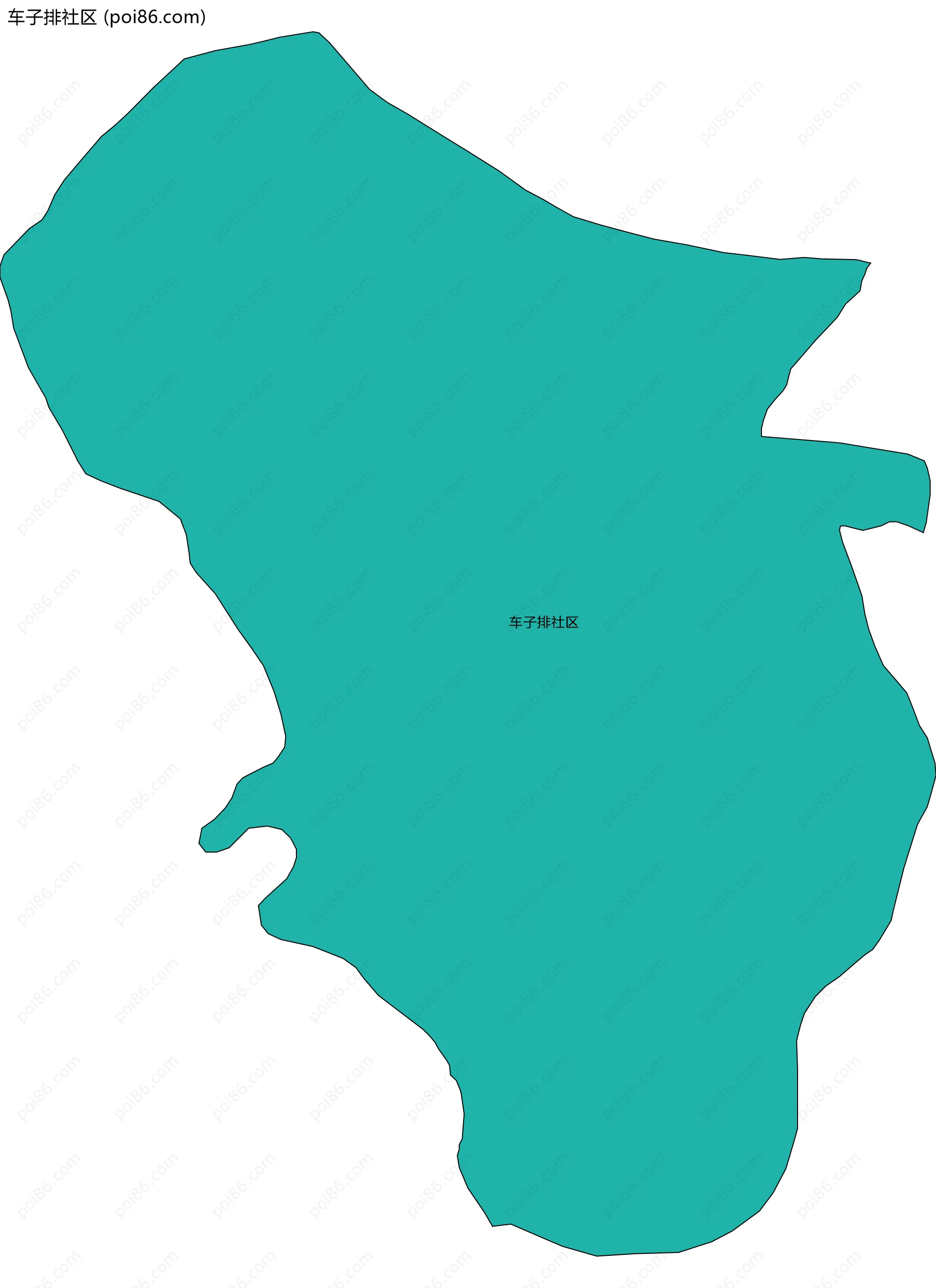 车子排社区边界地图