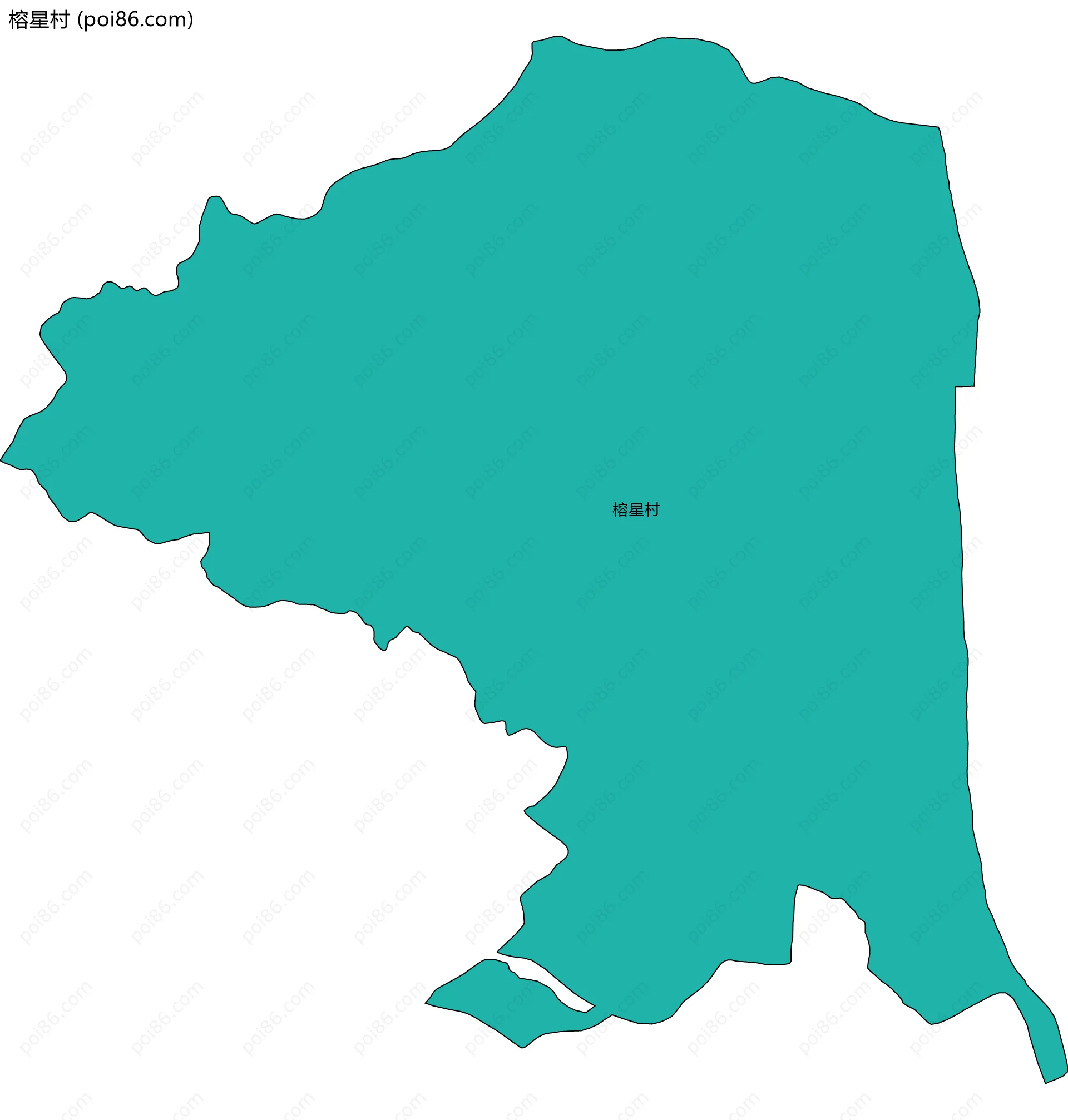 榕星村边界地图