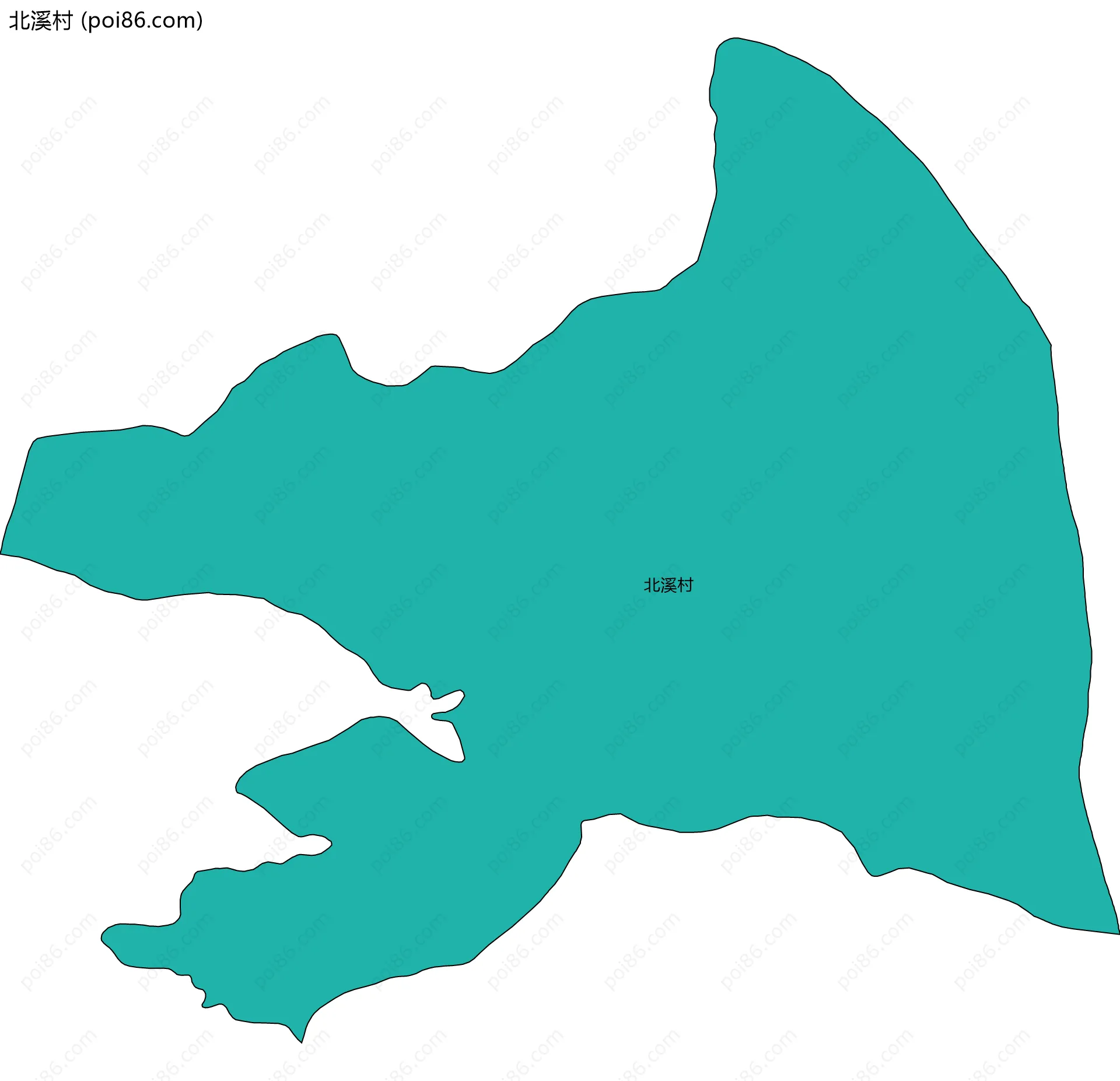 北溪村边界地图