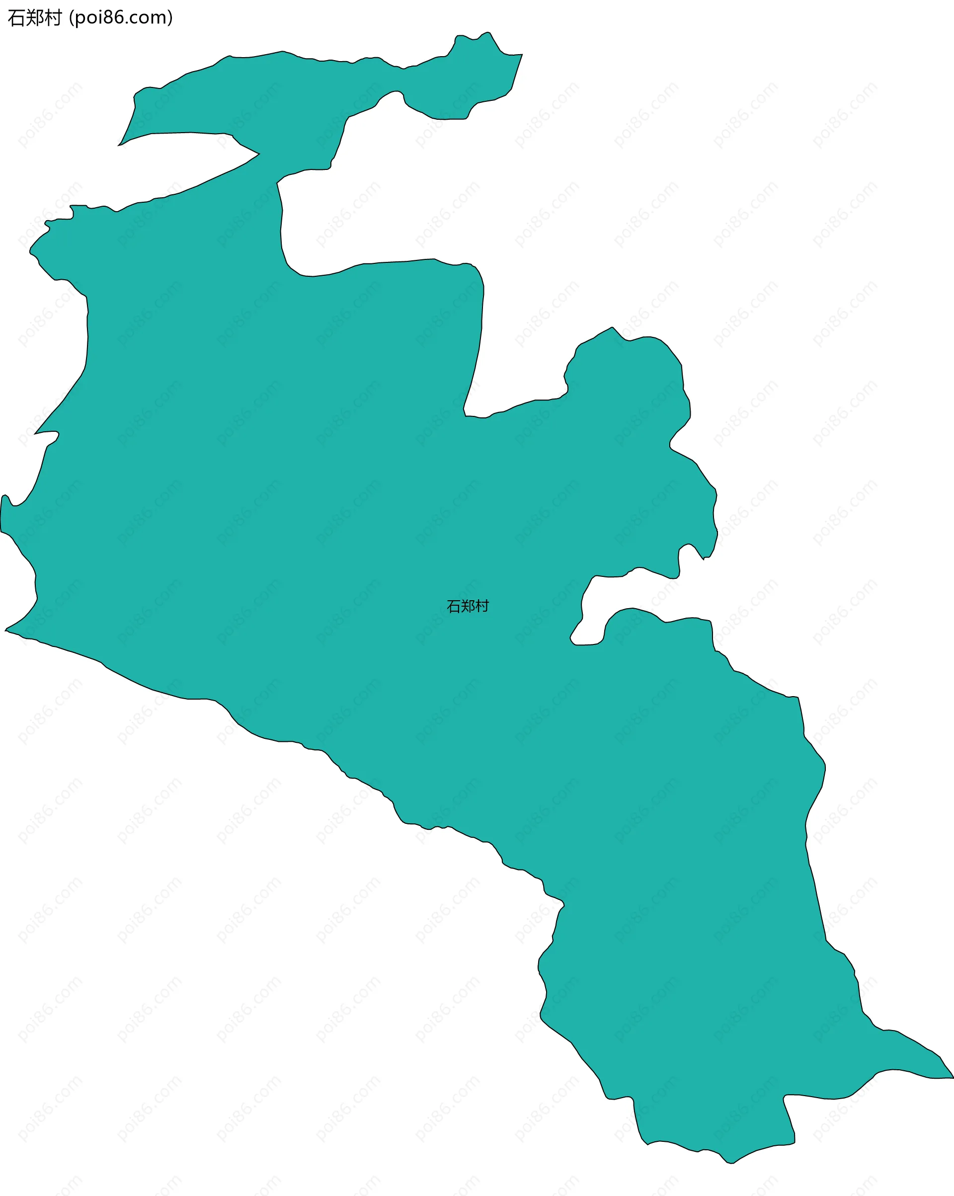 石郑村边界地图