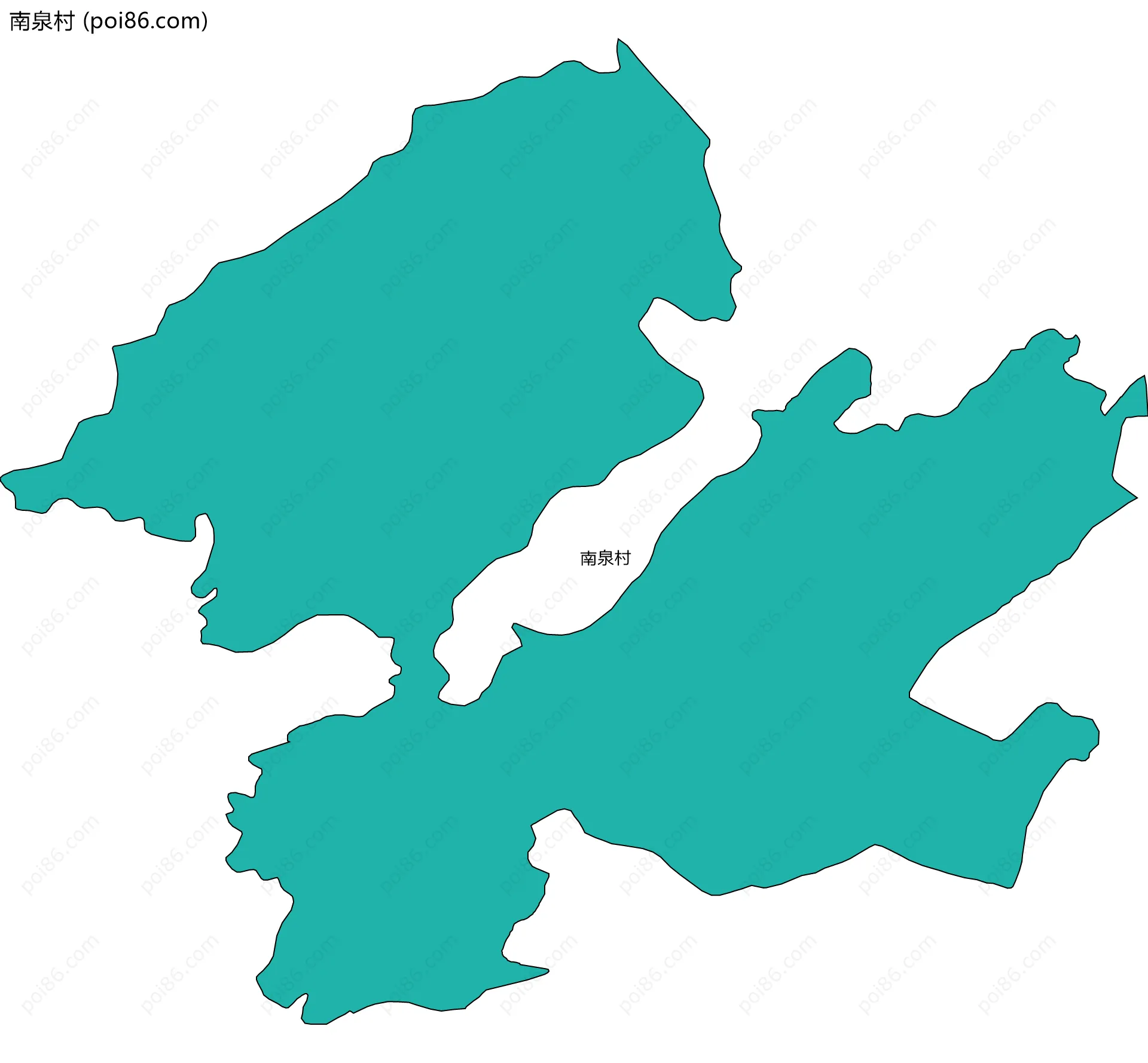 南泉村边界地图