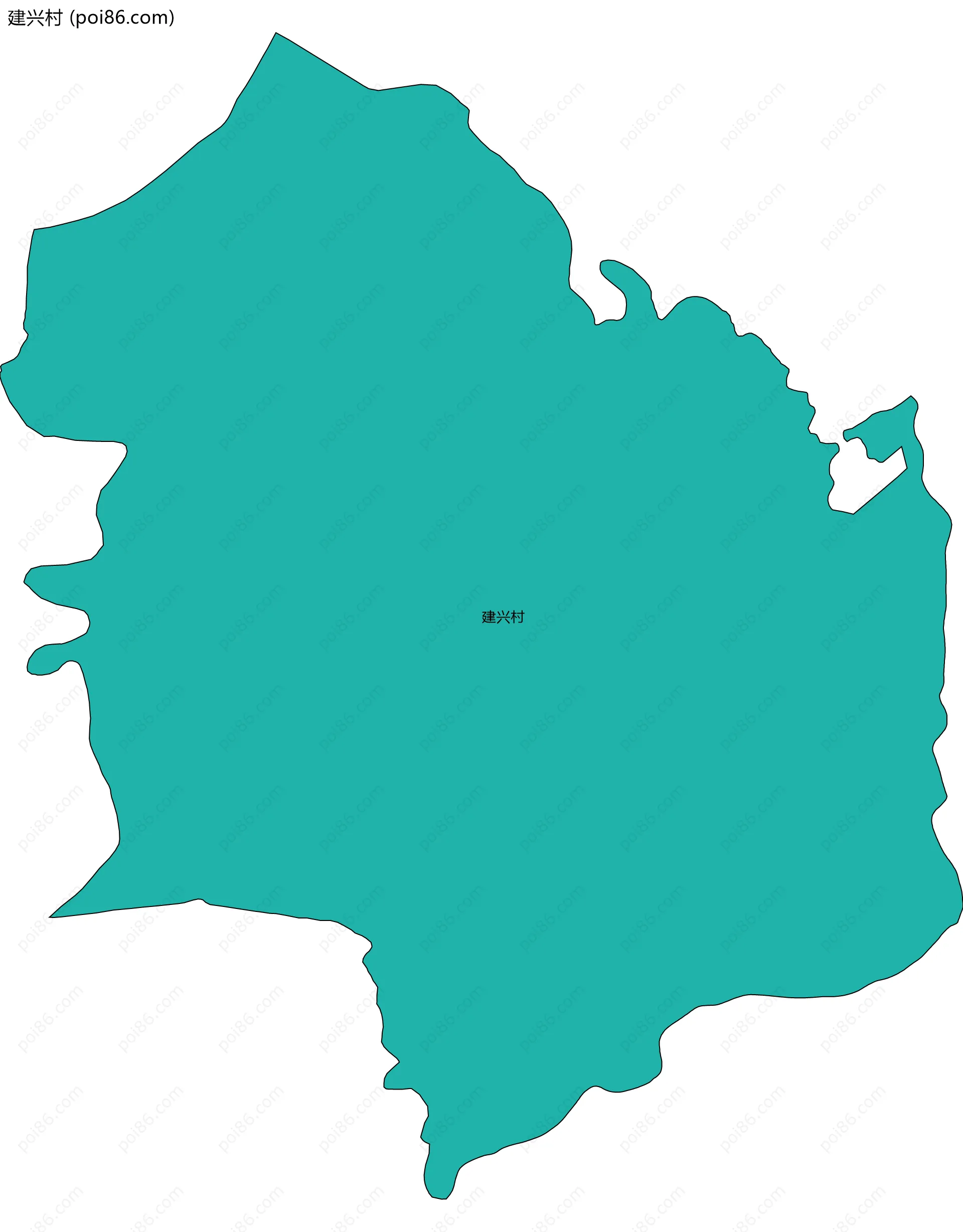 建兴村边界地图