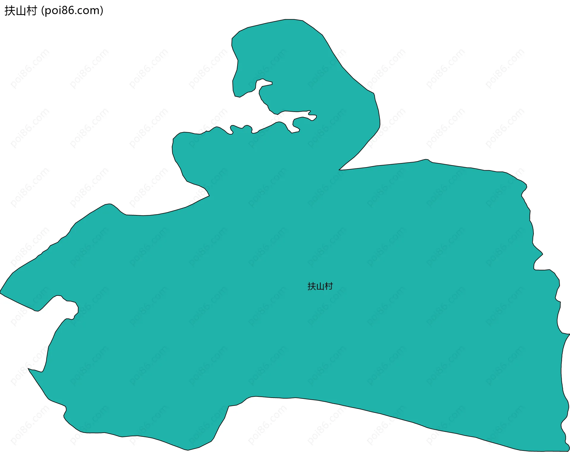 扶山村边界地图