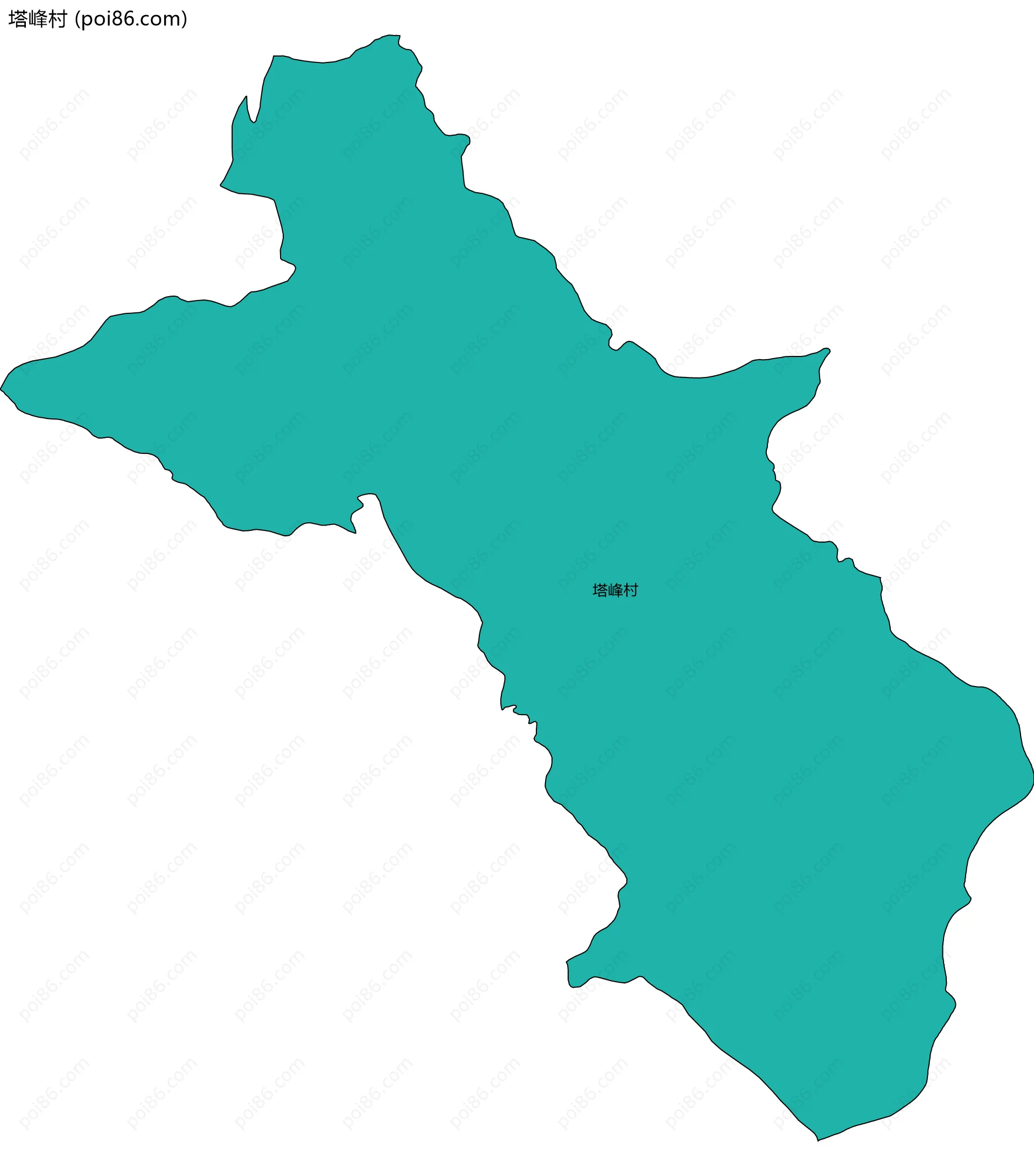 塔峰村边界地图