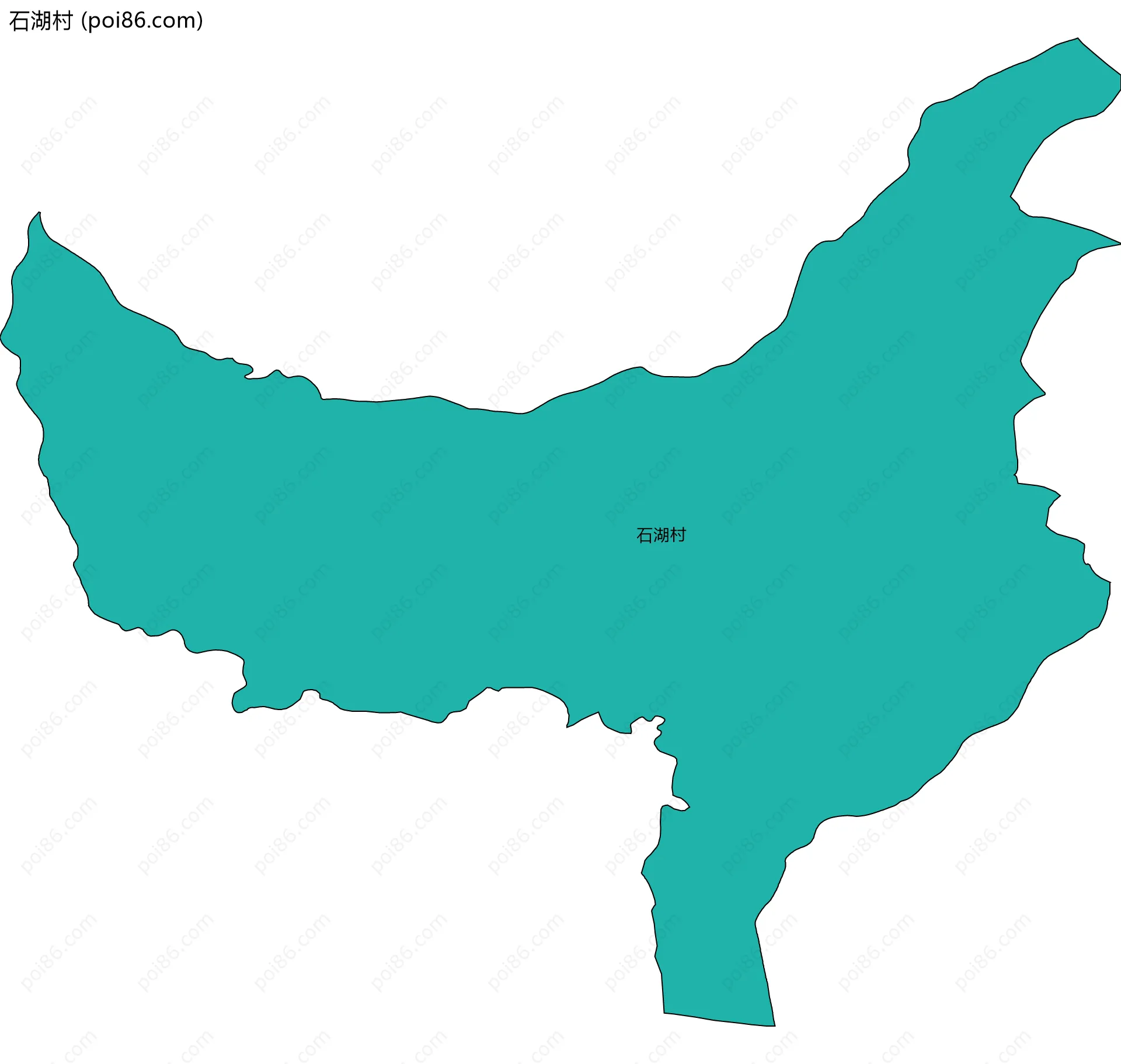 石湖村边界地图