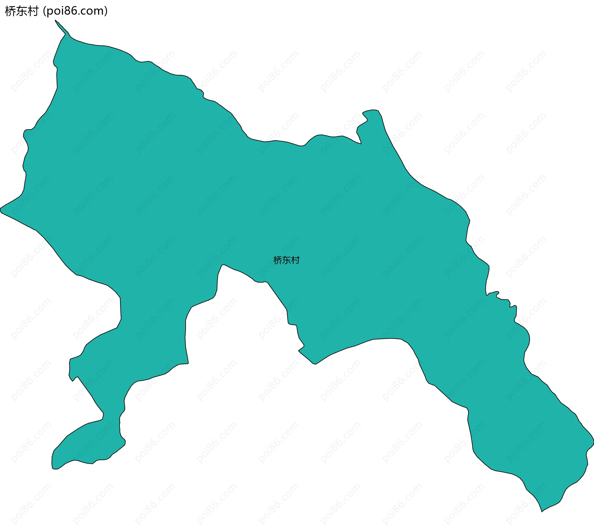 桥东村边界地图