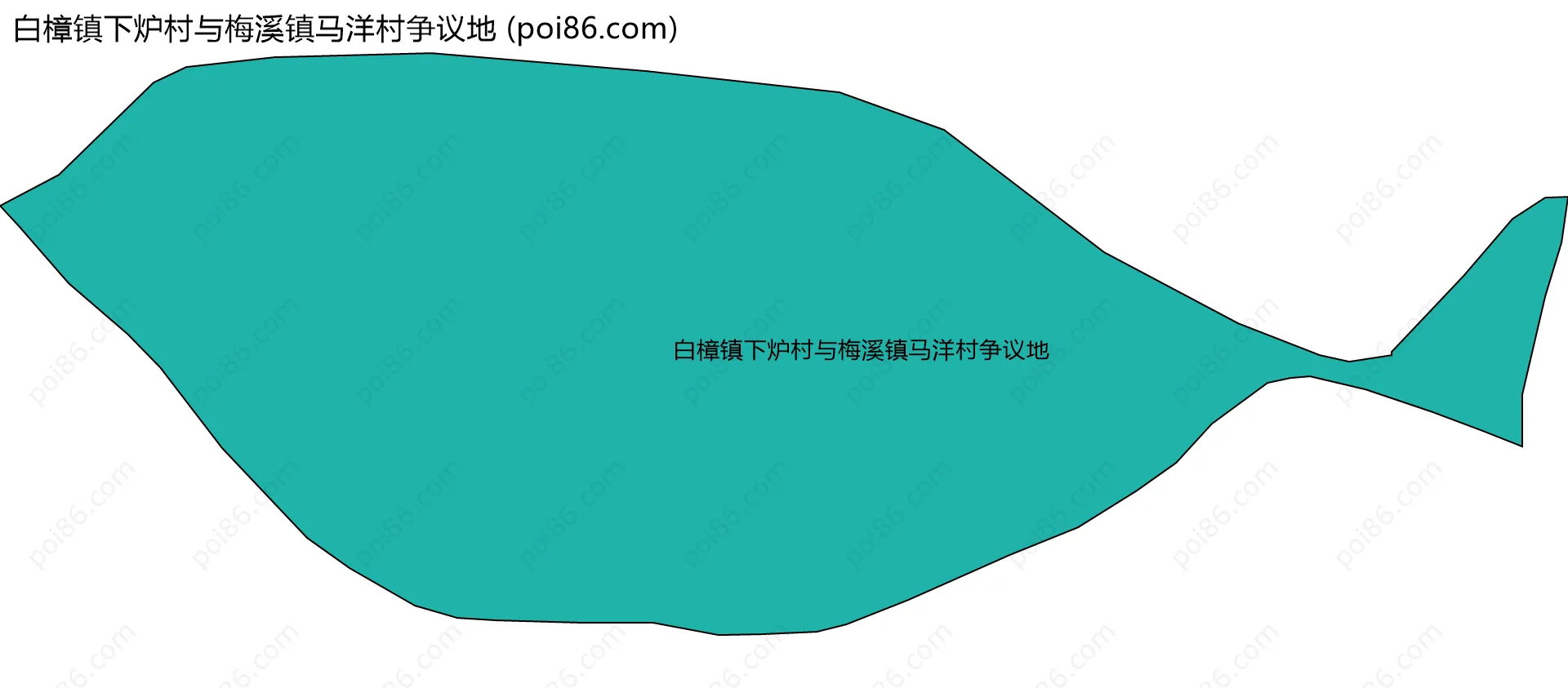 白樟镇下炉村与梅溪镇马洋村争议地边界地图