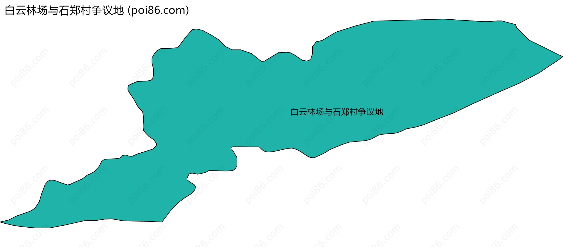 白云林场与石郑村争议地边界地图