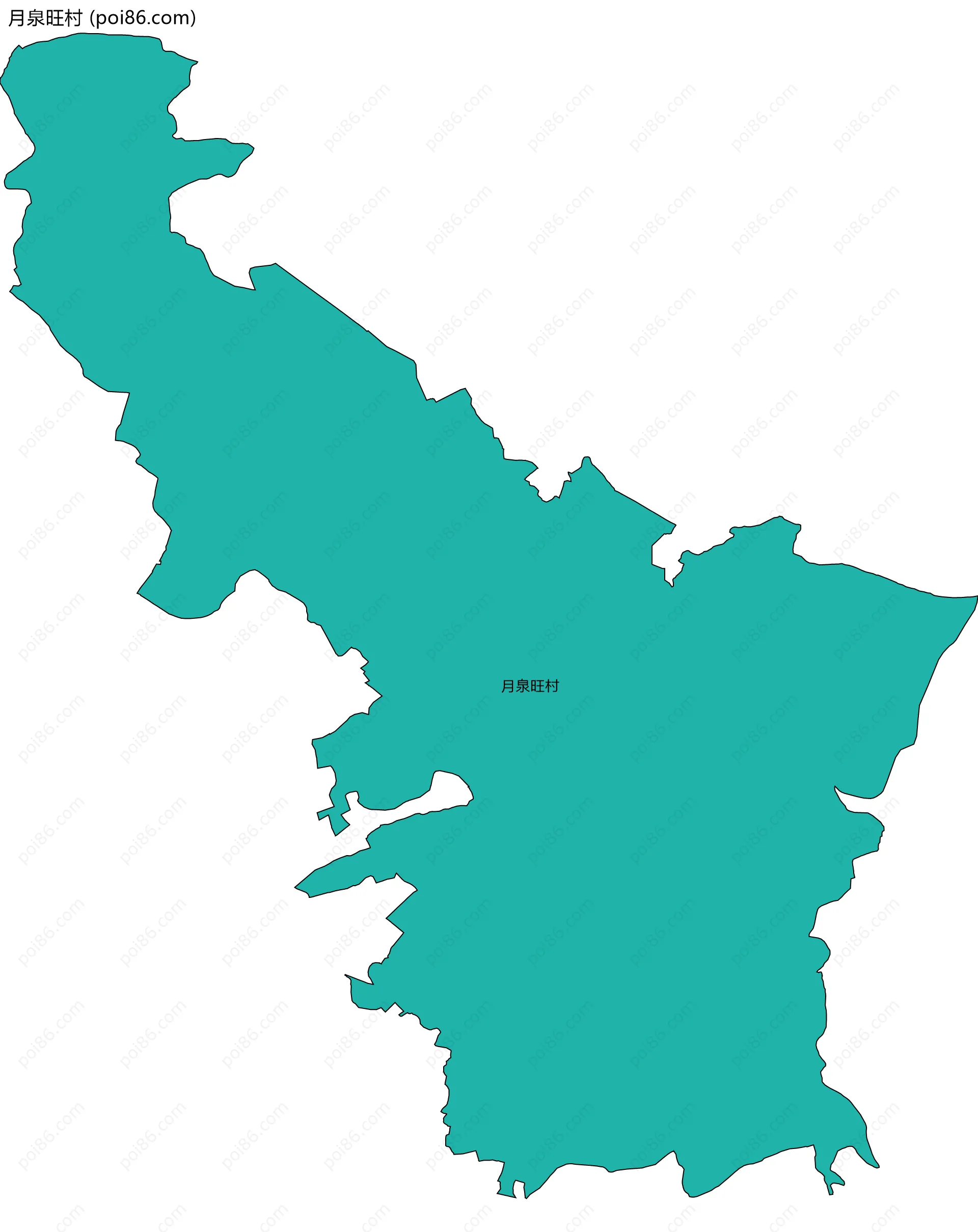 月泉旺村边界地图
