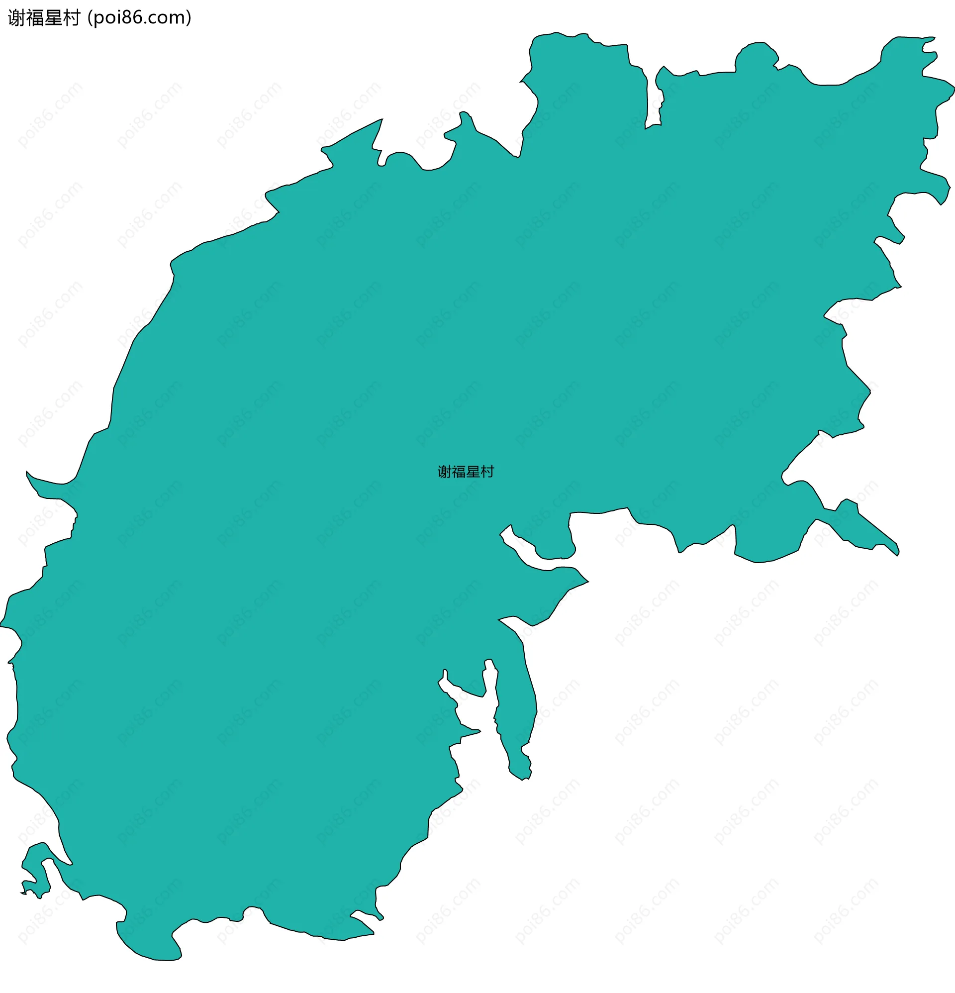 谢福星村边界地图
