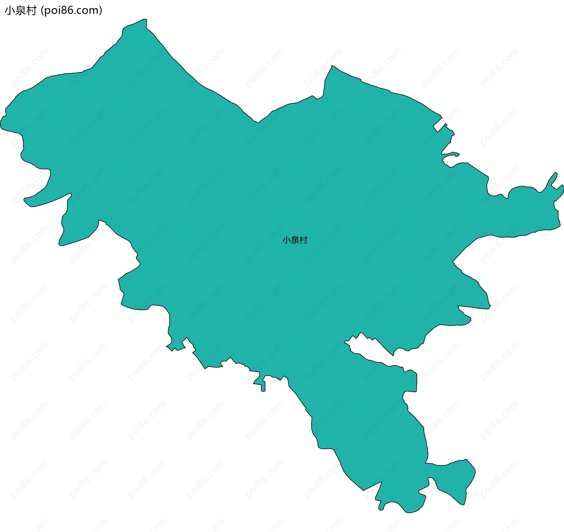 小泉村边界地图