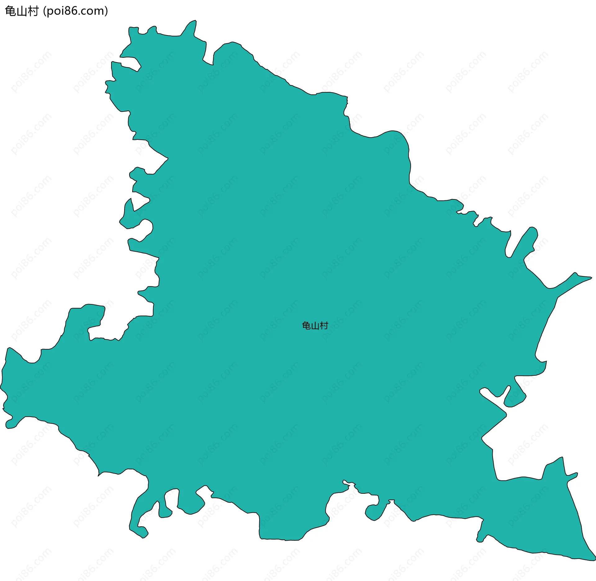 龟山村边界地图