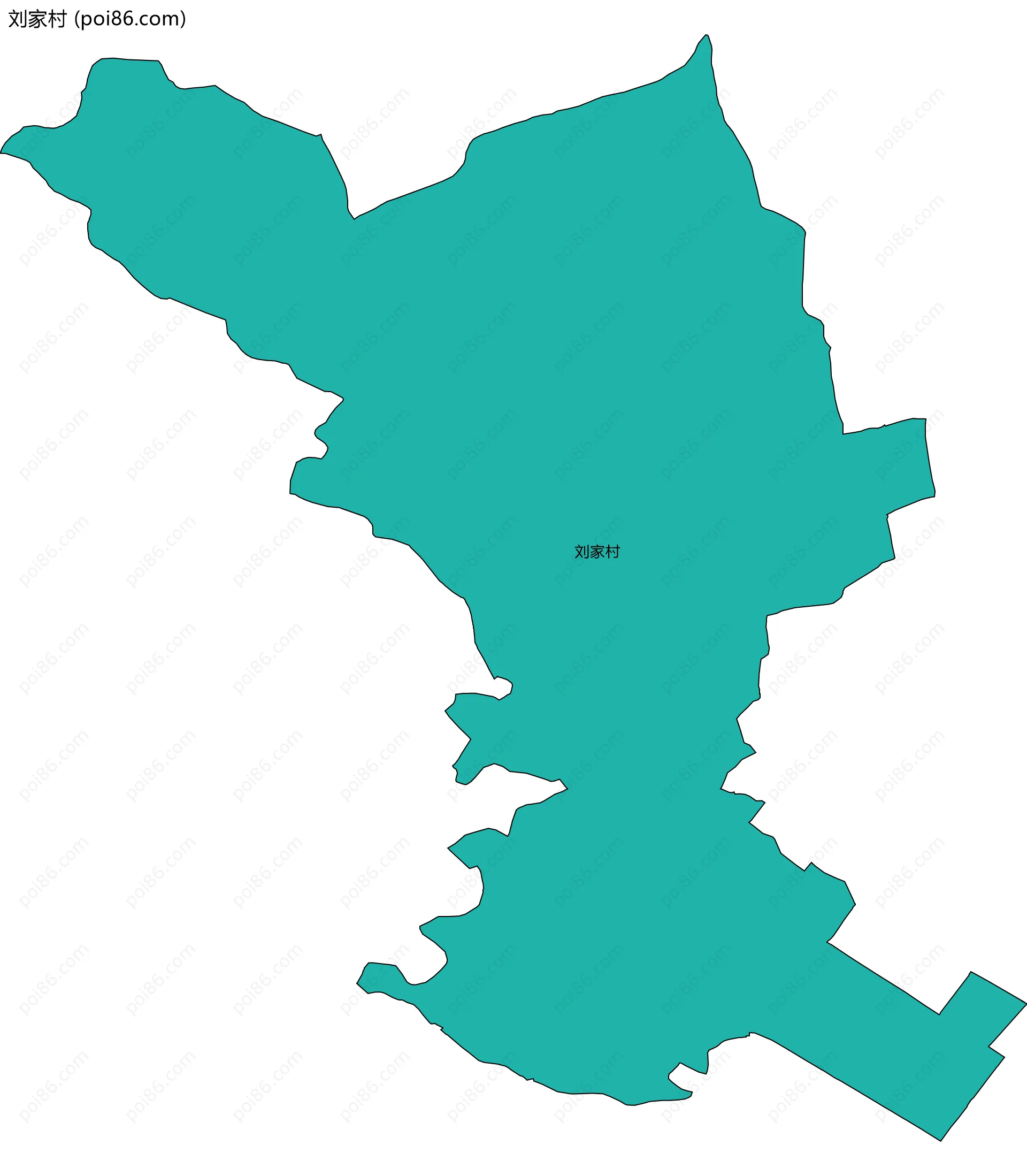 刘家村边界地图