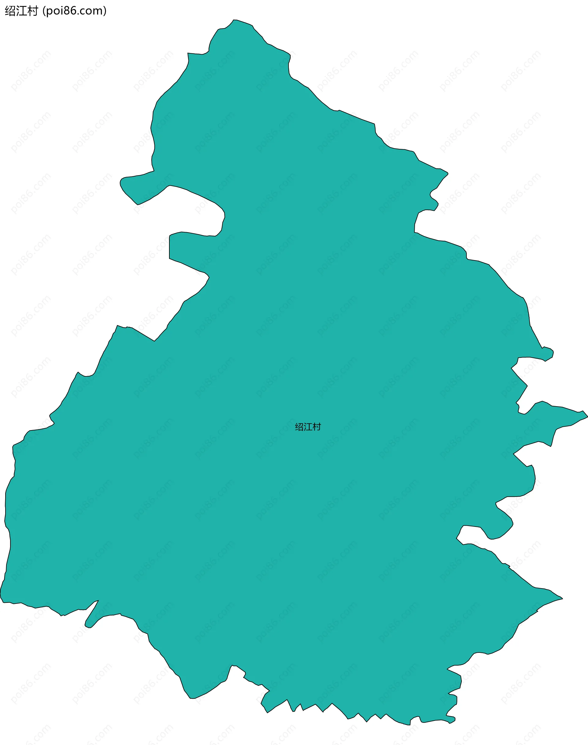 绍江村边界地图