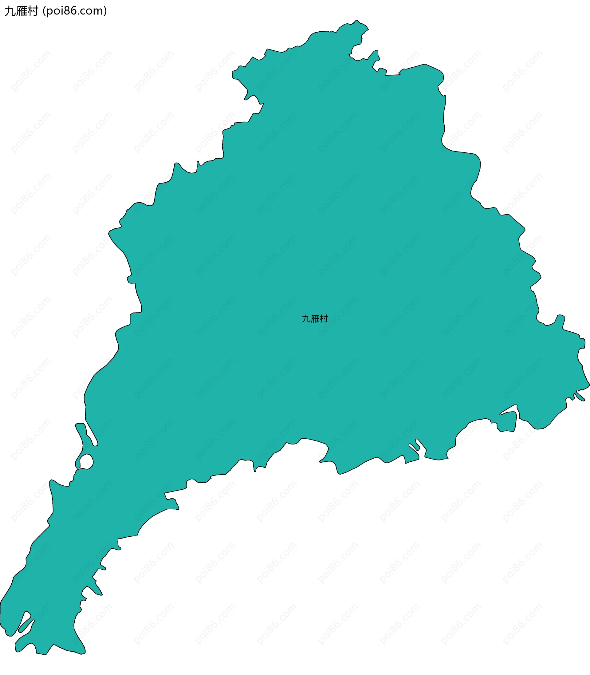 九雁村边界地图