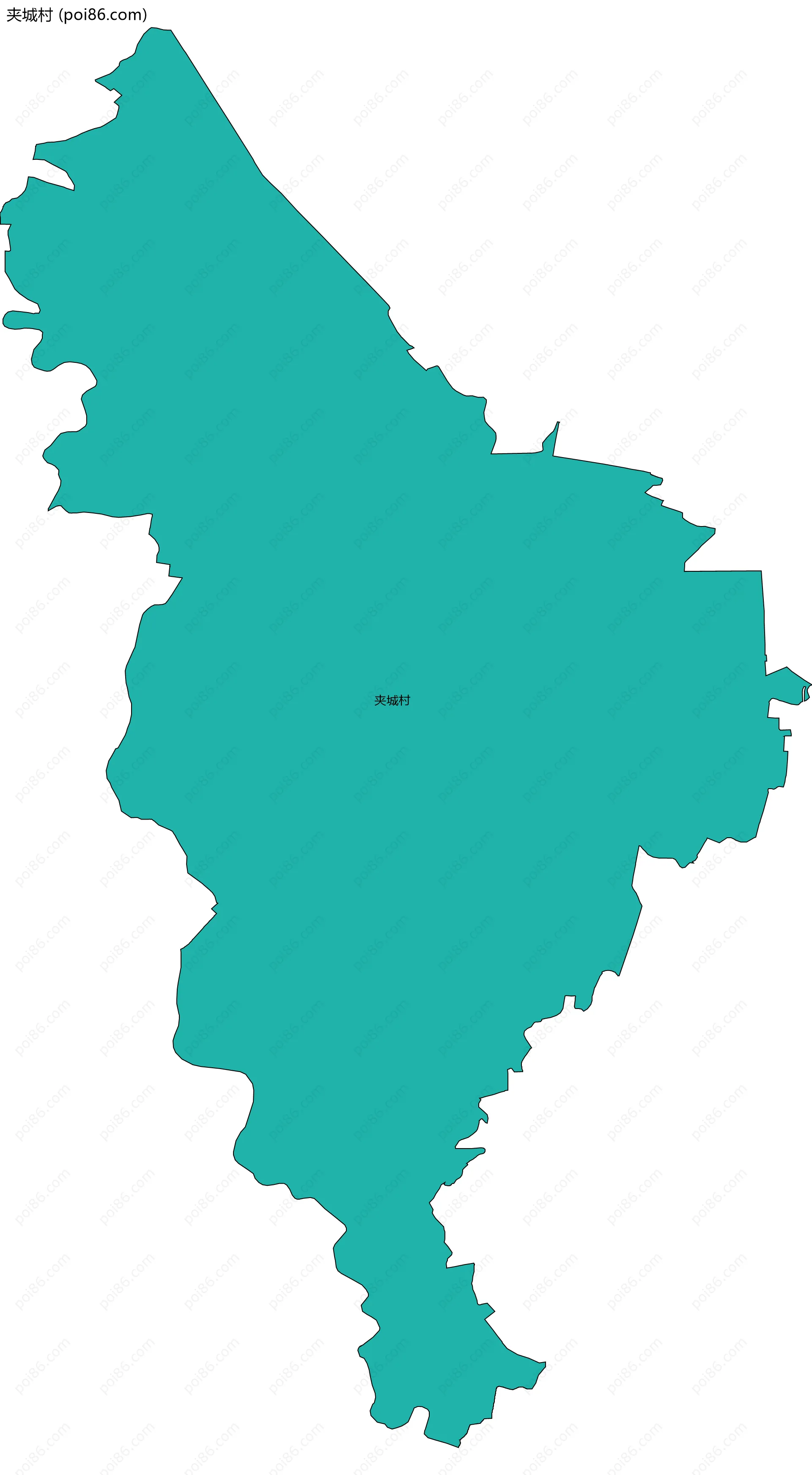 夹城村边界地图