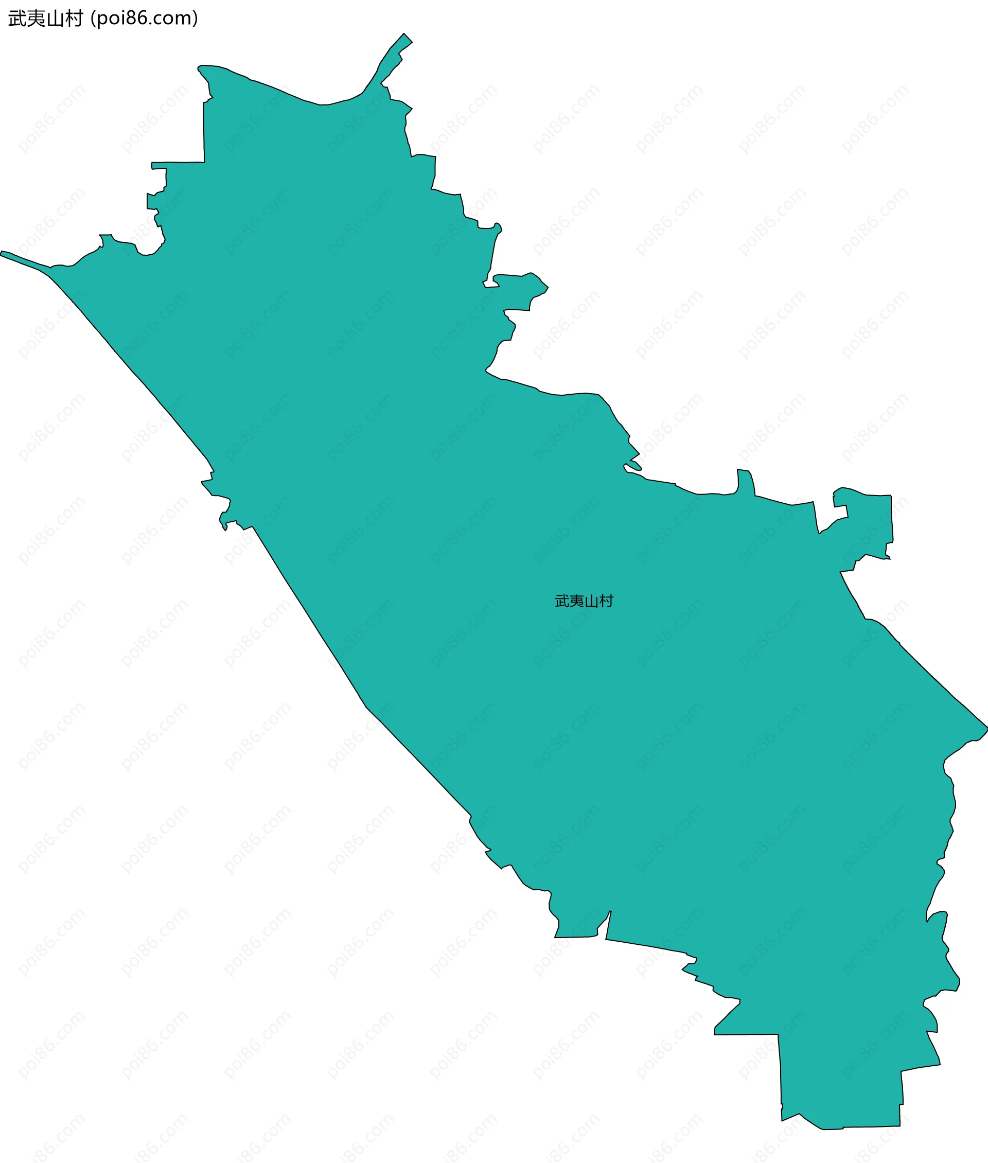 武夷山村边界地图