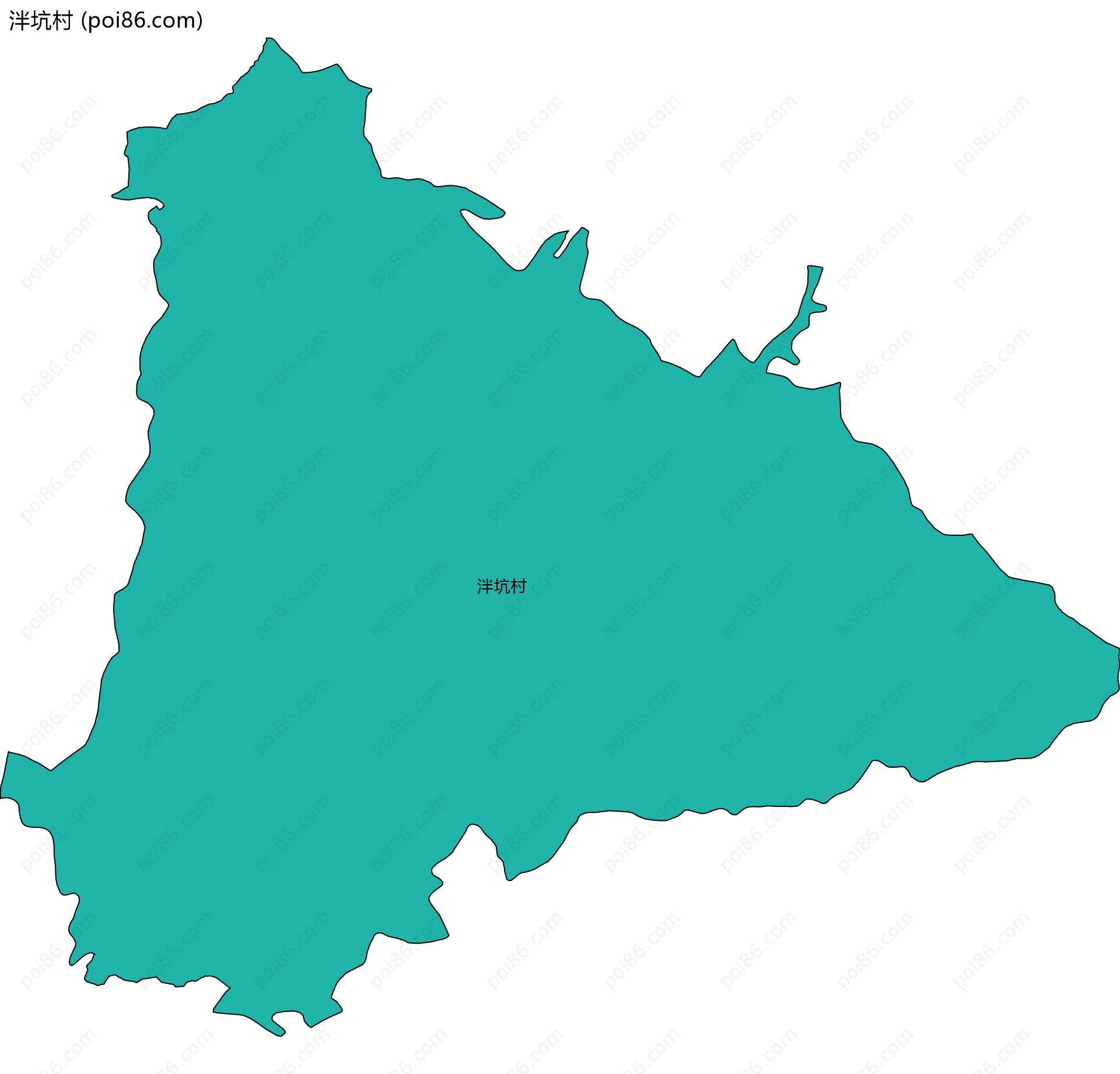 泮坑村边界地图