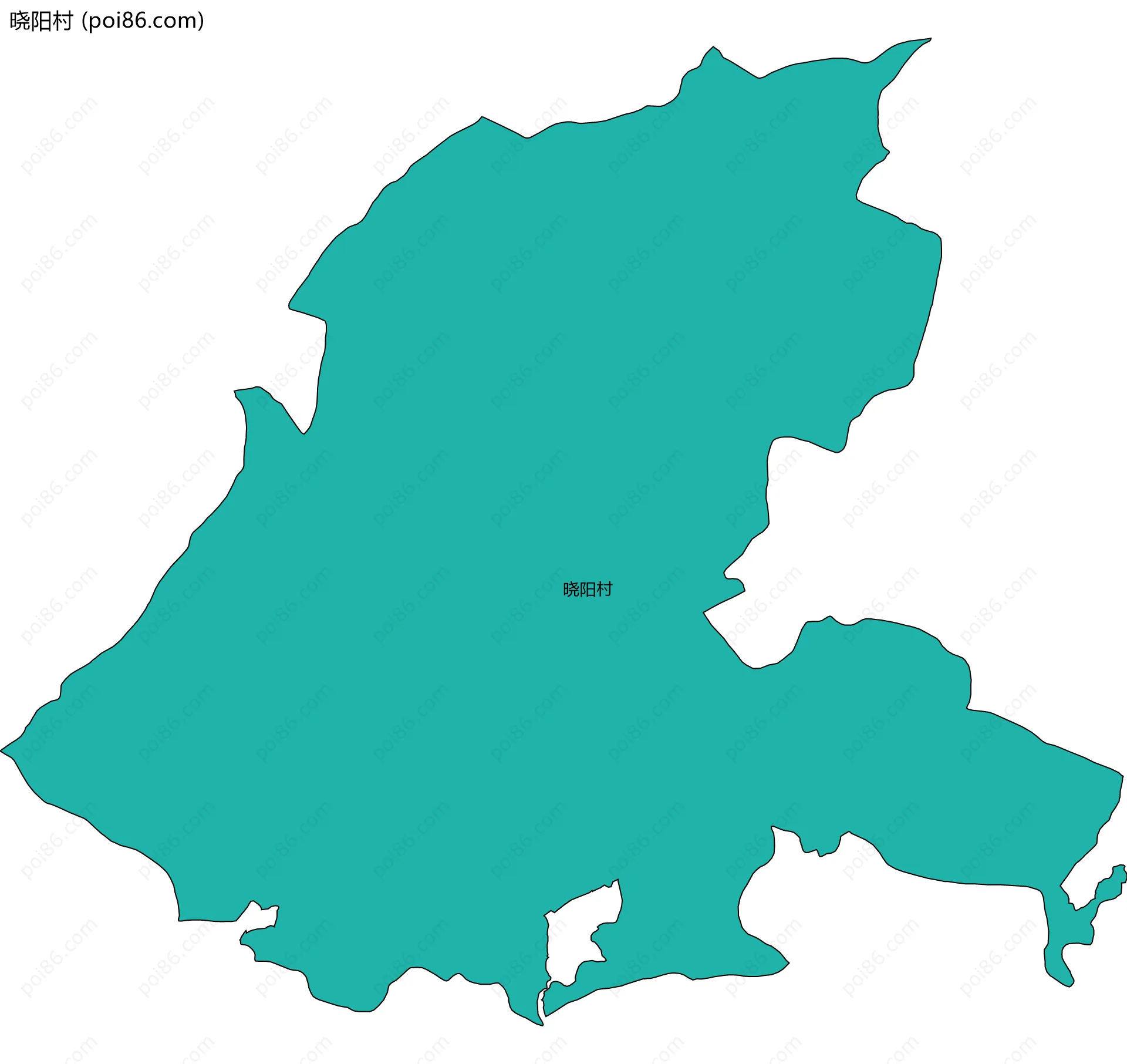 晓阳村边界地图