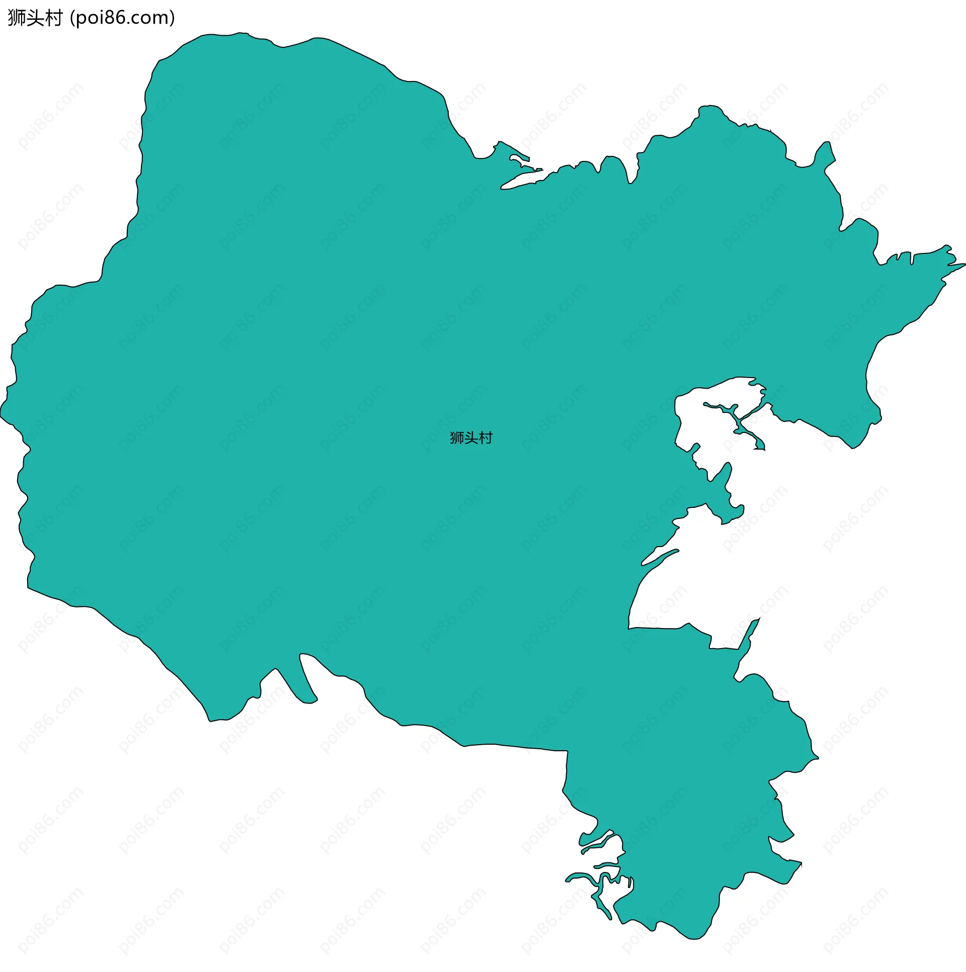 狮头村边界地图