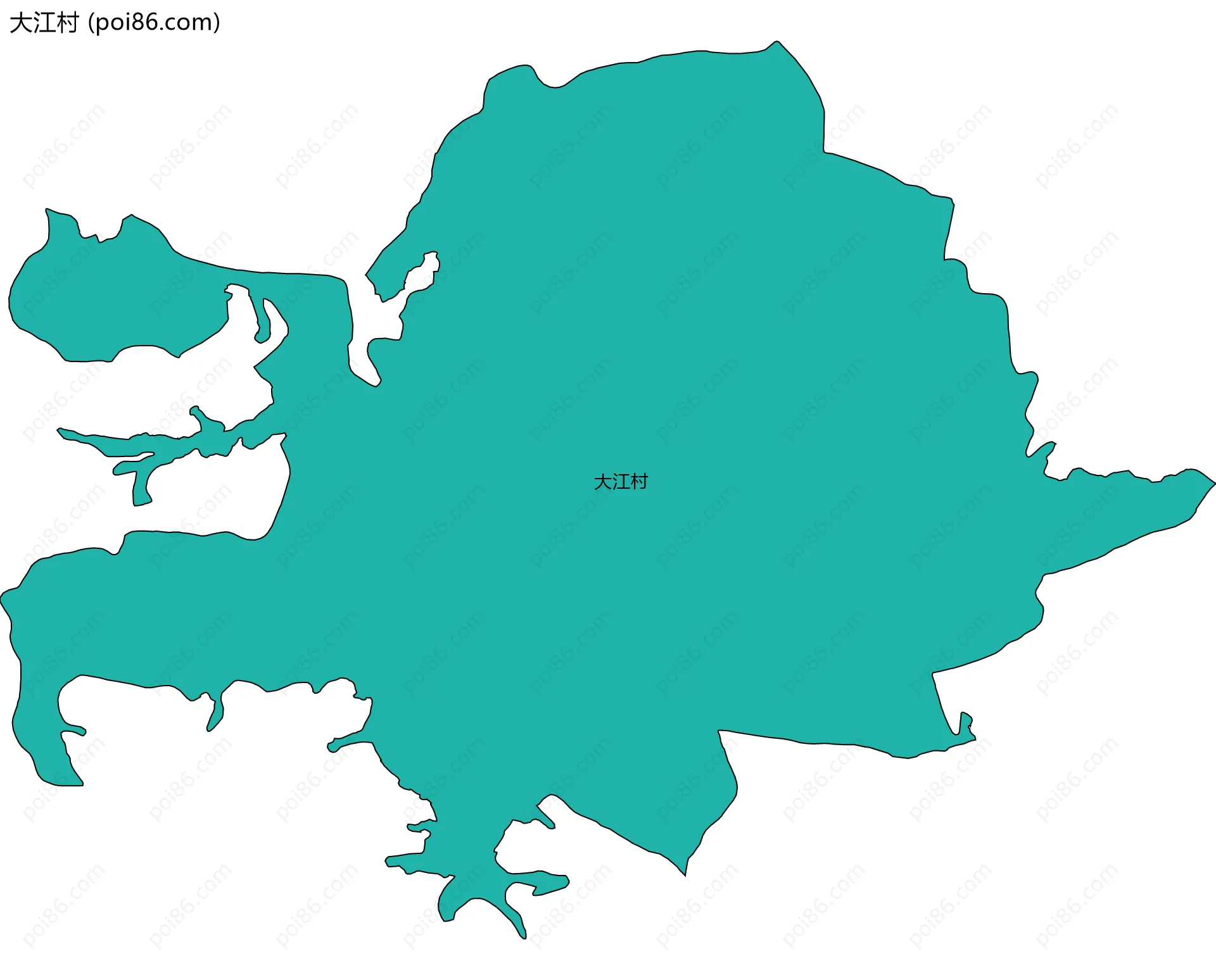 大江村边界地图